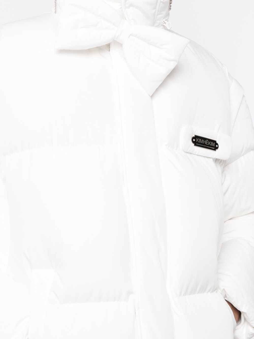 logo-patch puffer jacket - 5