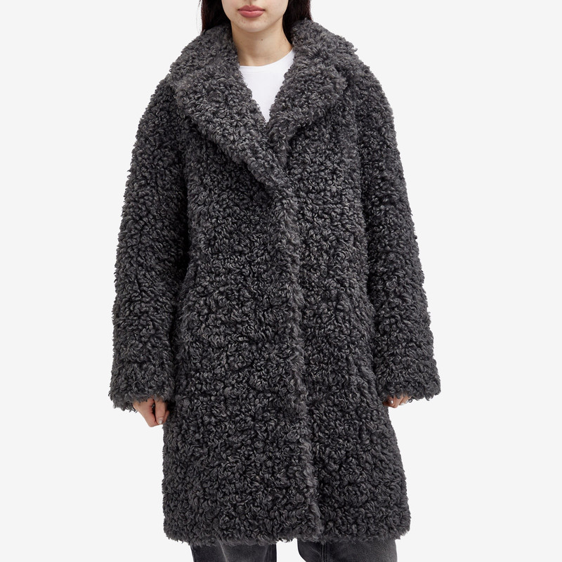 STAND STUDIO Stand Studio Midi Faux Fur Coat outlook