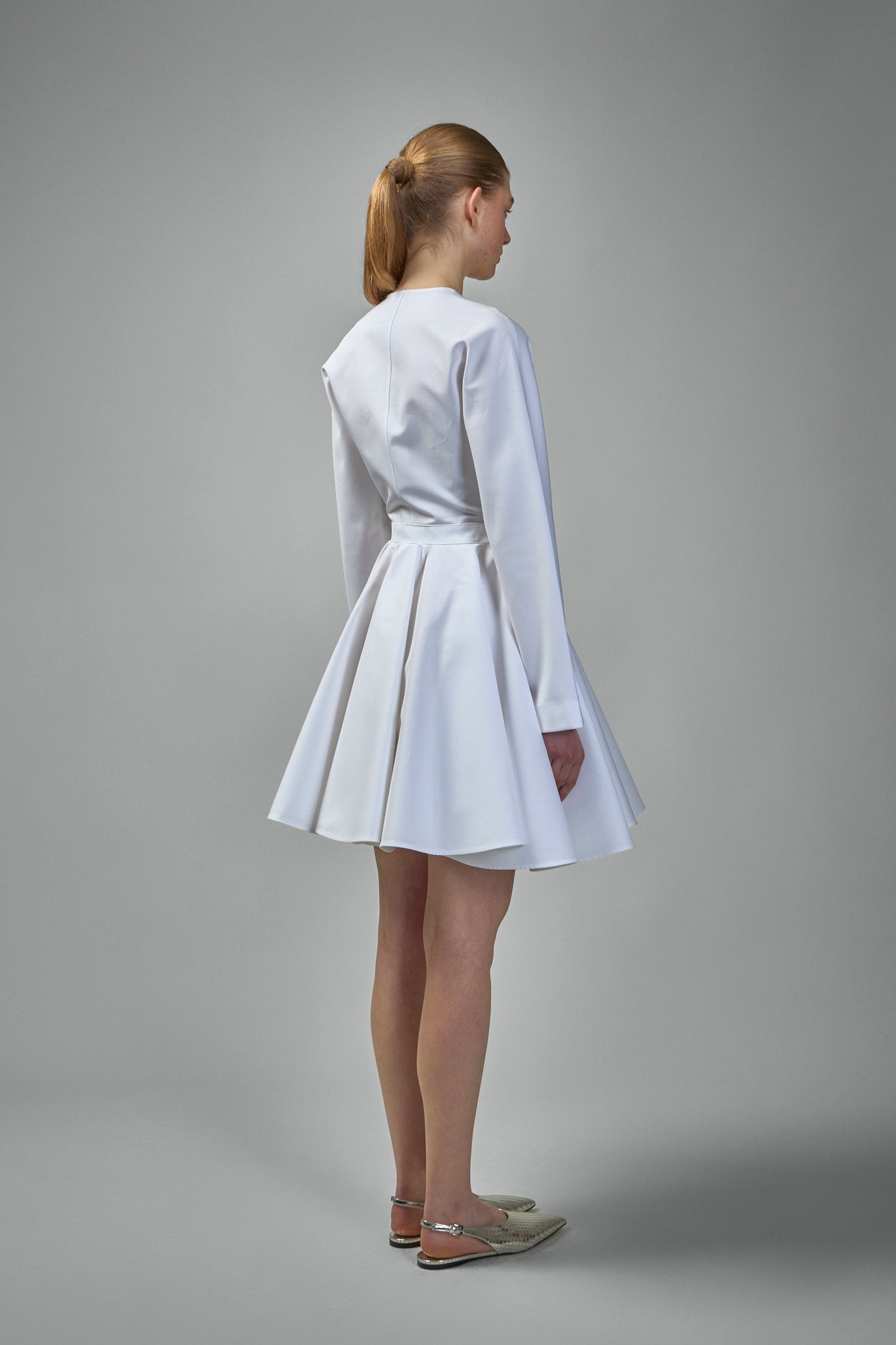 Asym Belt Dress In Poplin - 3