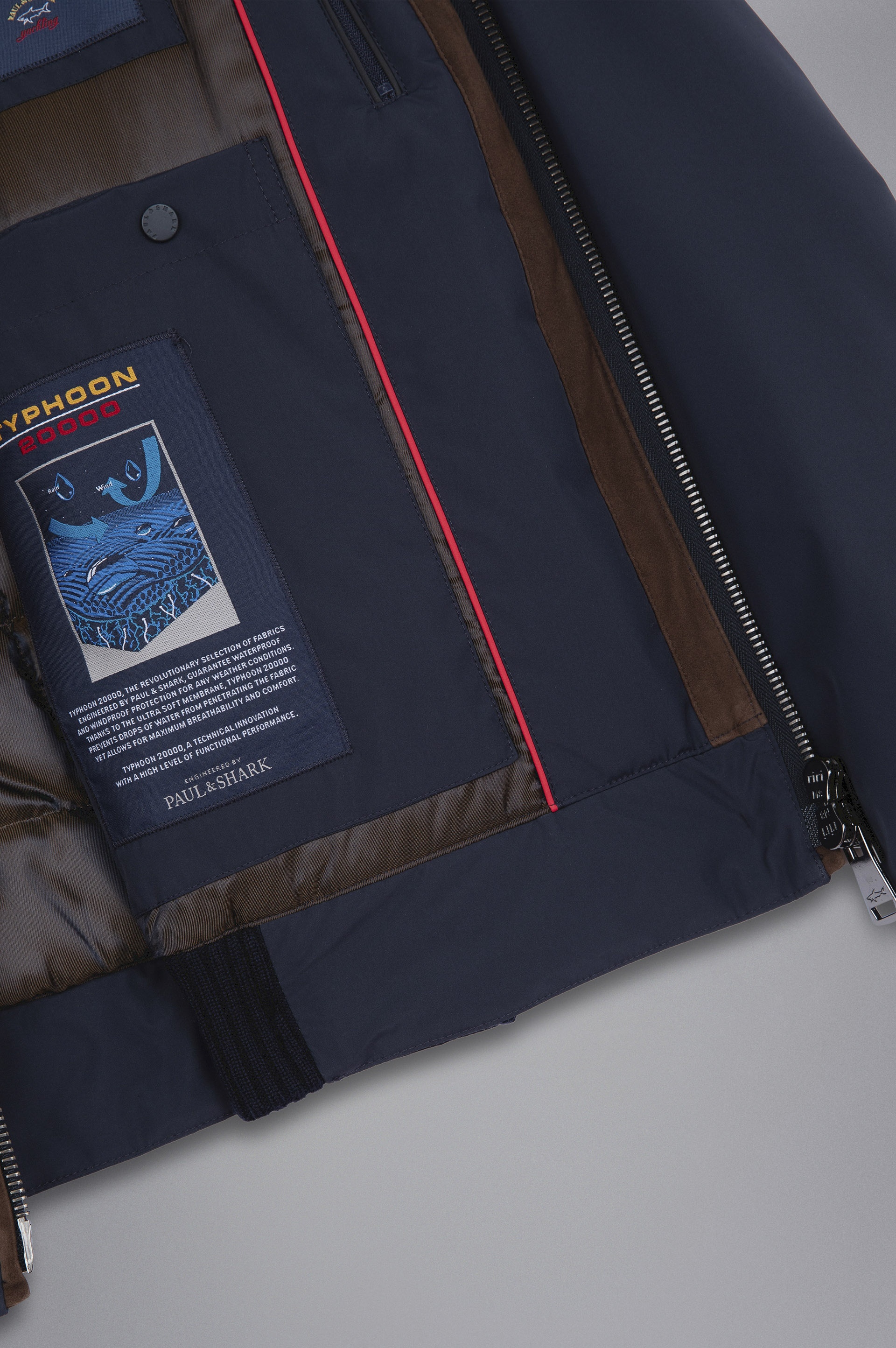 TYPHOON JACKET SAVE THE SEA WITH LEATHER DETAILS - 4