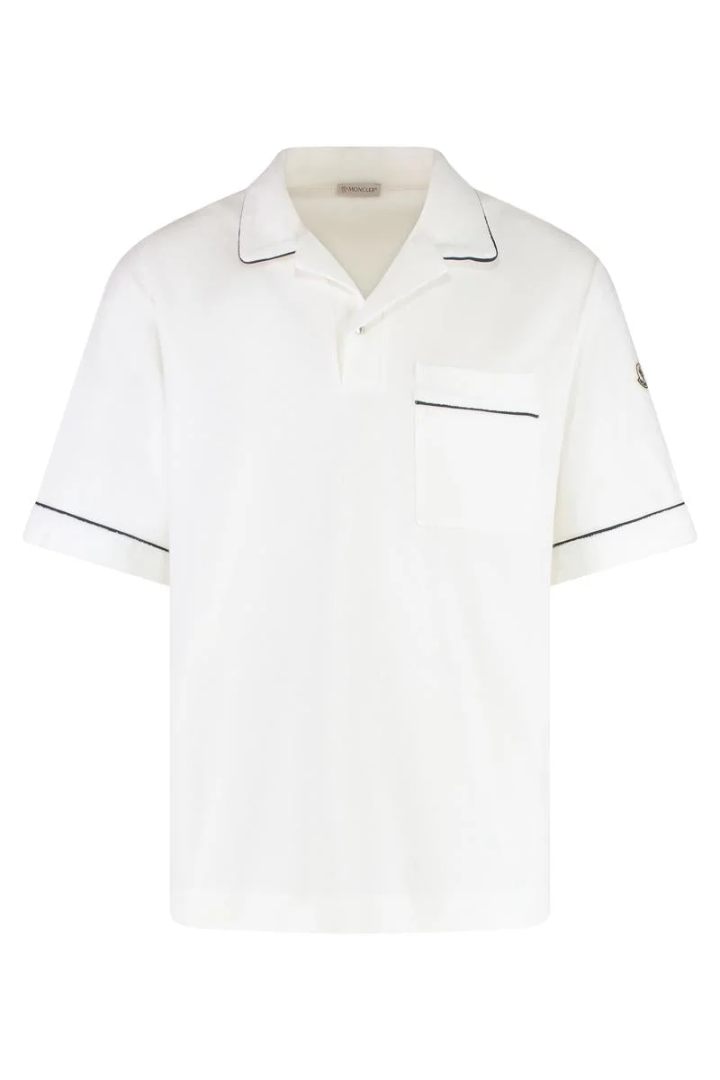 Moncler Towelling Polo Shirt - 1