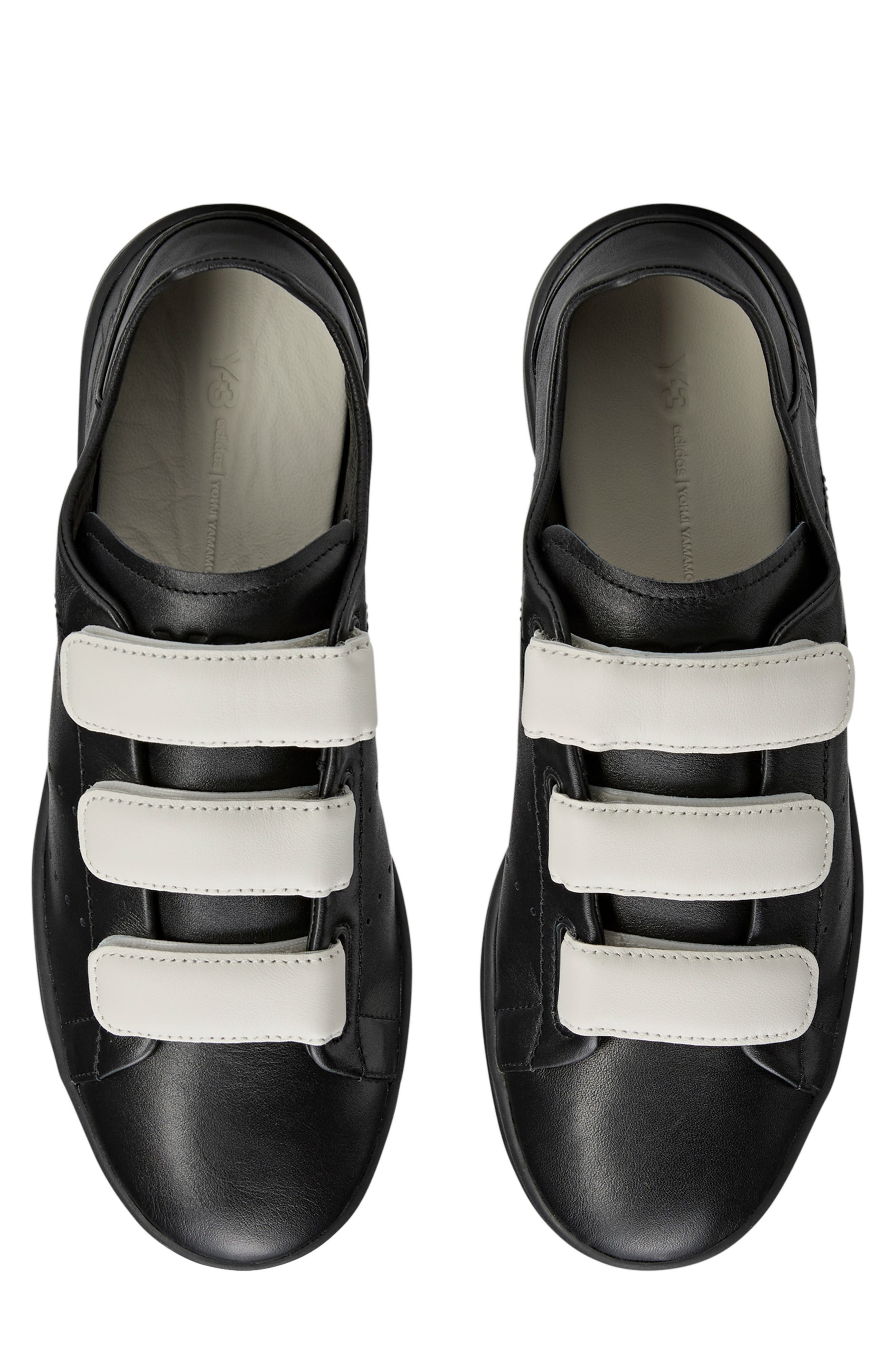 Y-3 Gender Inclusive Stan Smith Sneaker in Black/Black/Orbit Grey at Nordstrom - 3