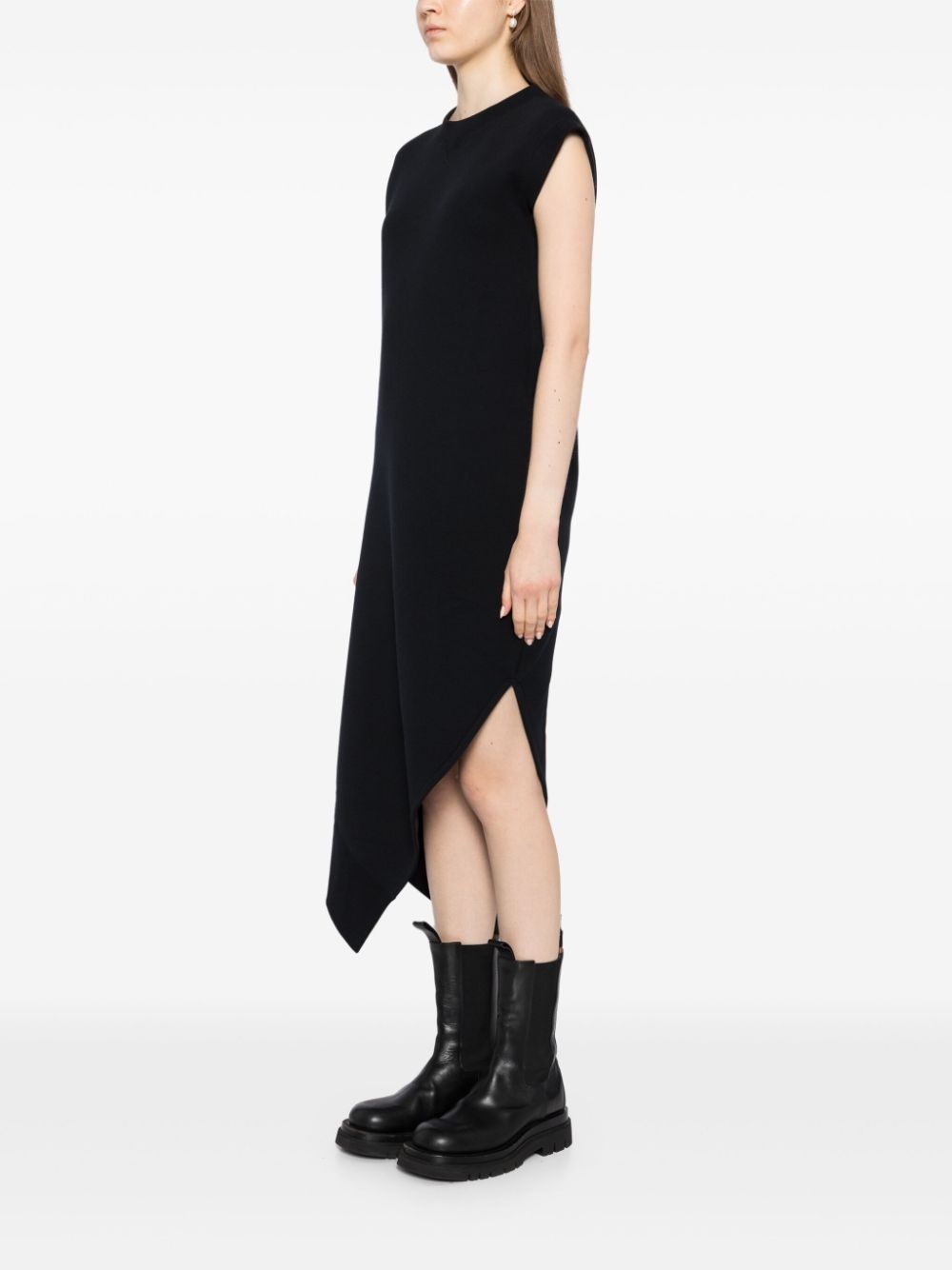 asymmetric scuba dress - 3