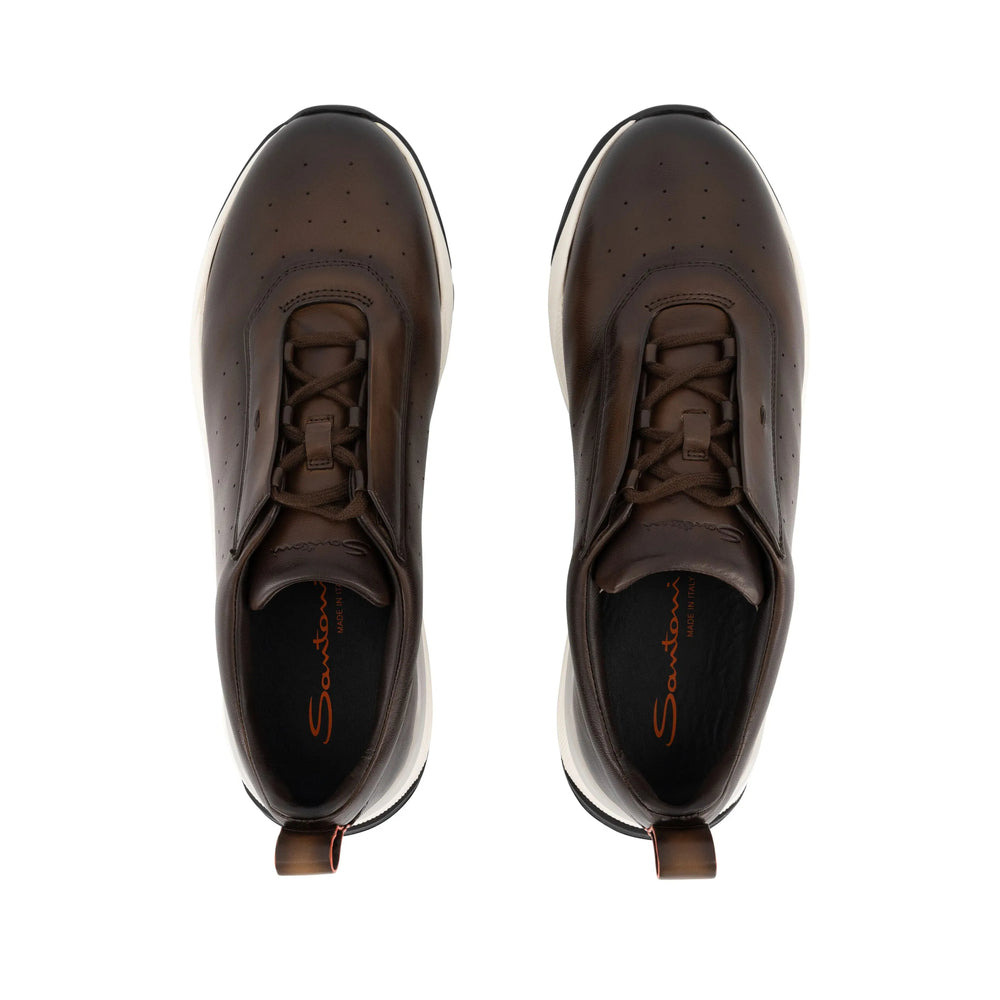 Santoni Brown Trainers - Low-Tops Men - 3