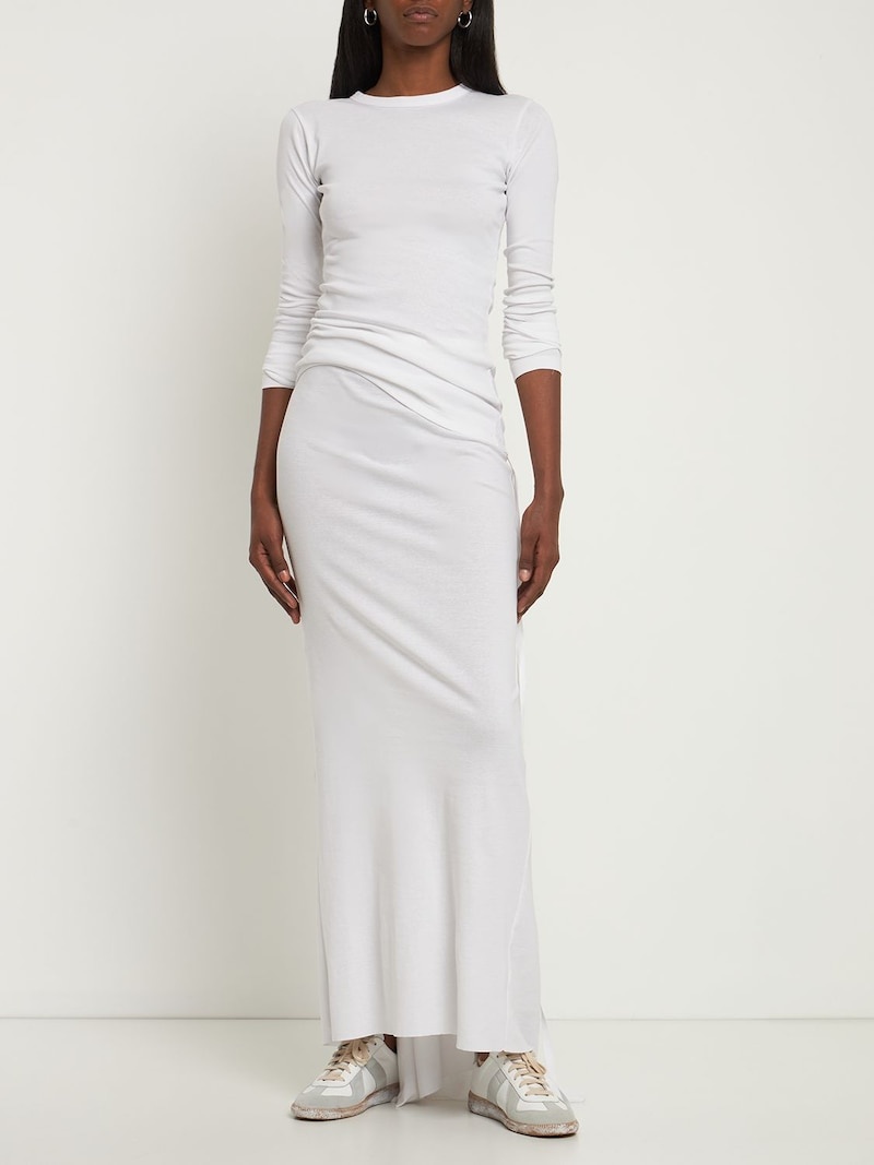 Vittoria cotton jersey long flared skirt - 2