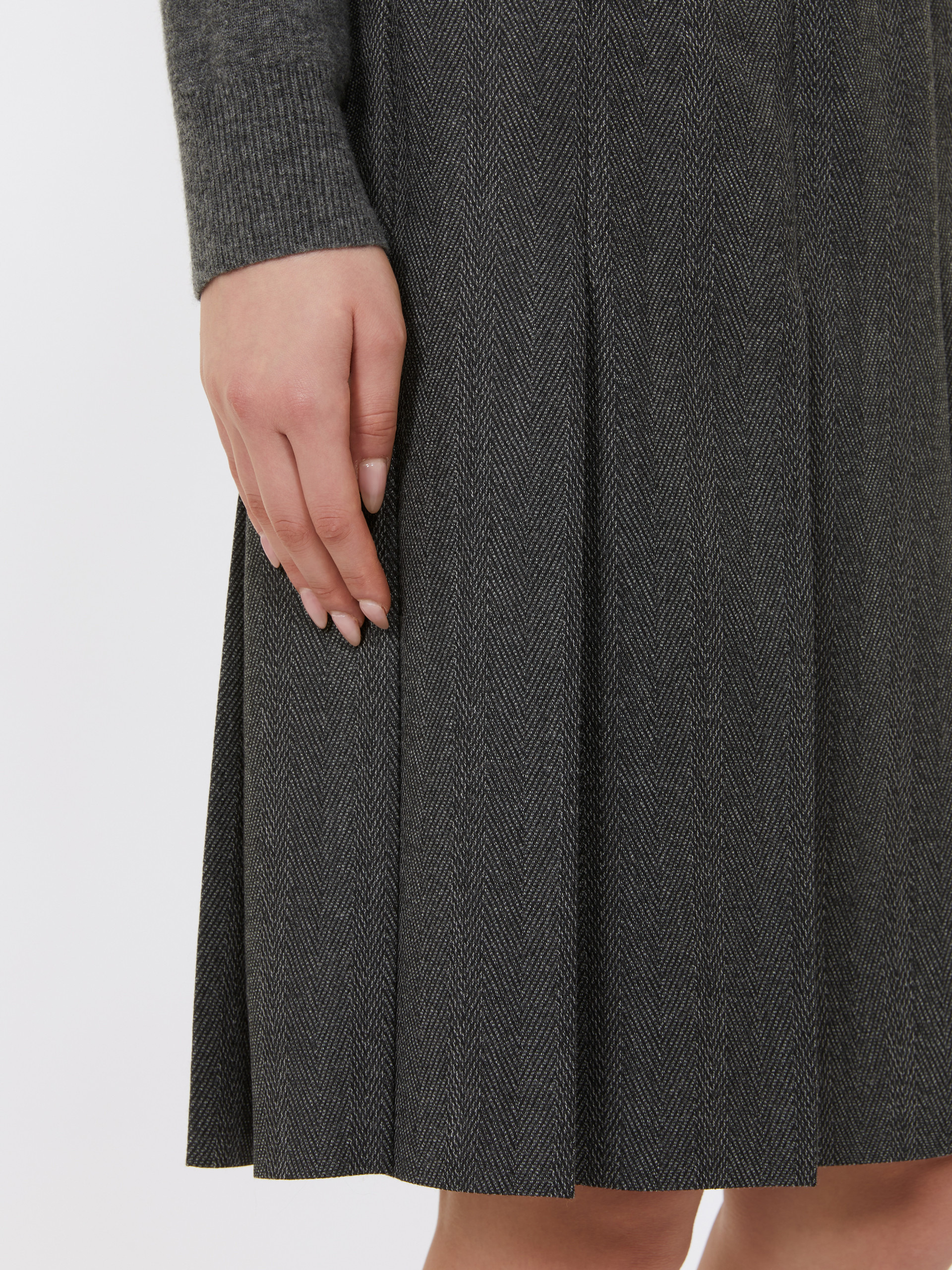 PETER Flannel pleated skirt - 5