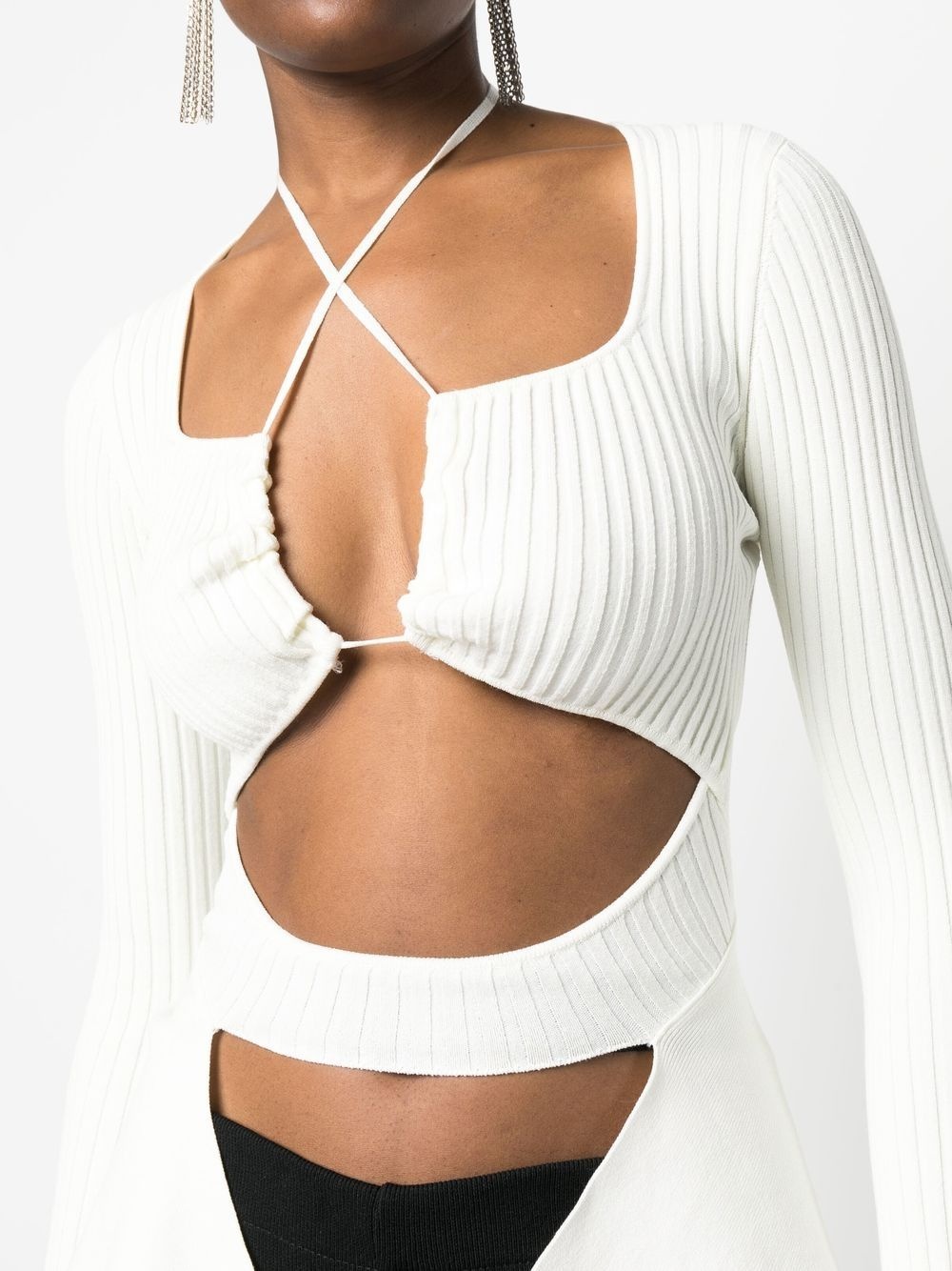 asymmetric cut-out top - 5