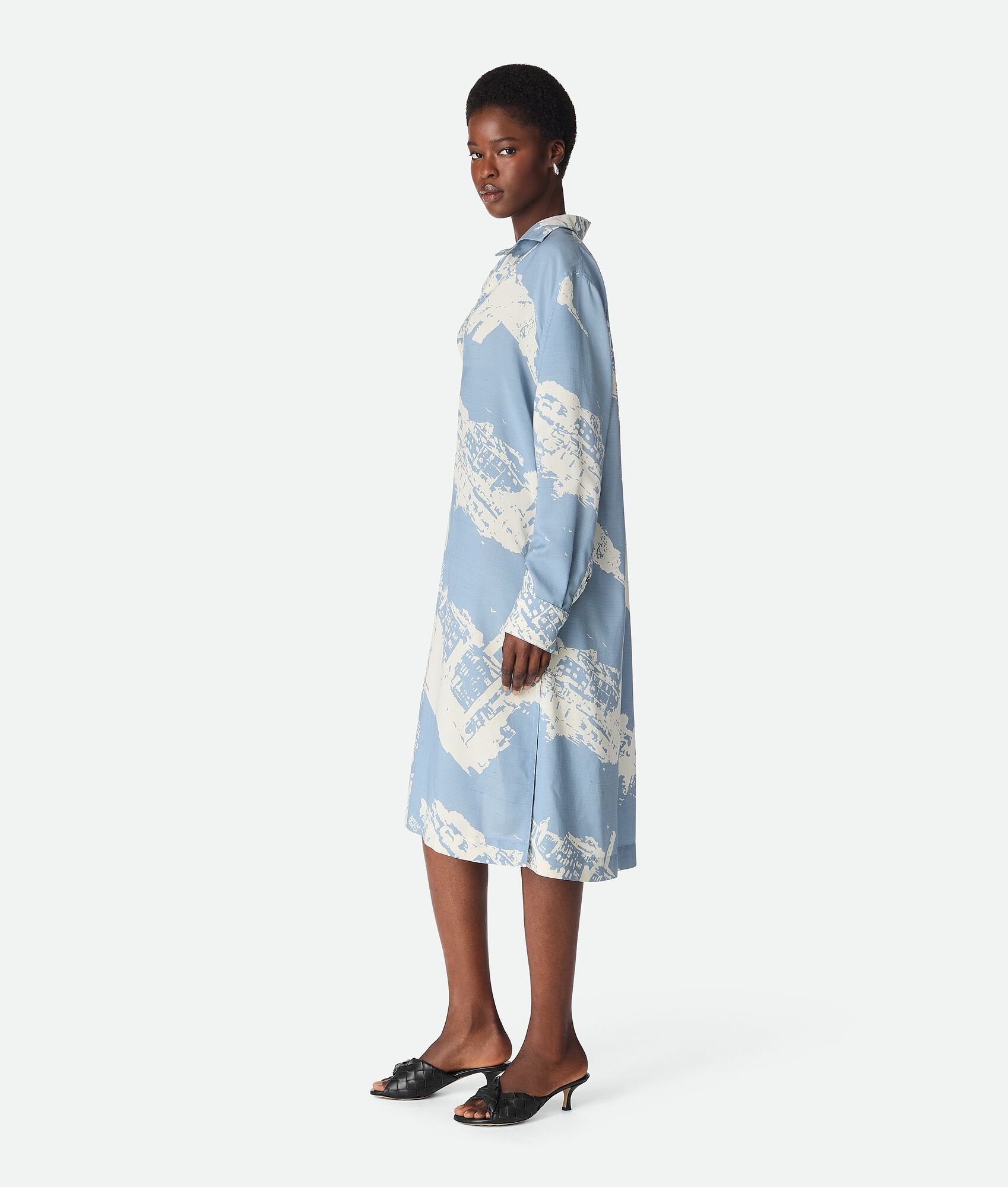 Italian Postcard Silk Dress - 2