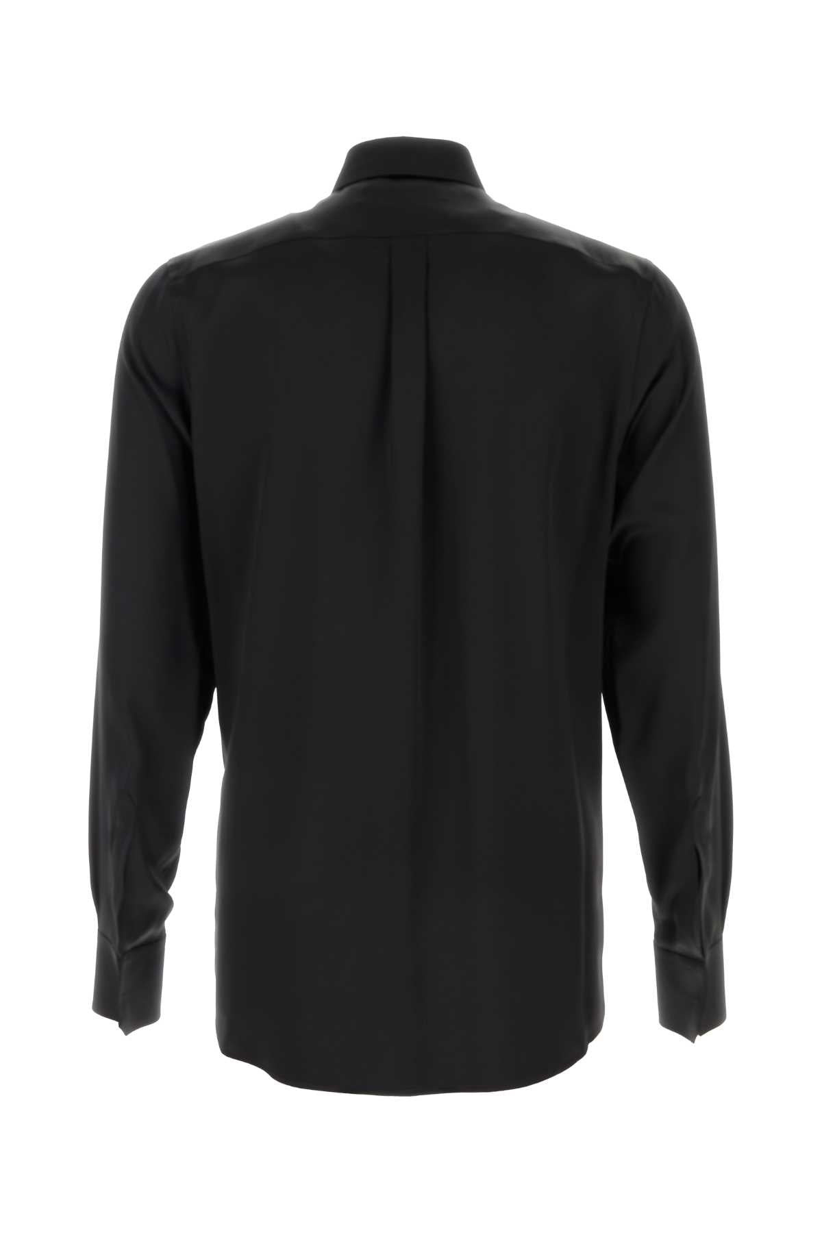 Dolce & Gabbana Men Black Satin Martini Shirt - 2