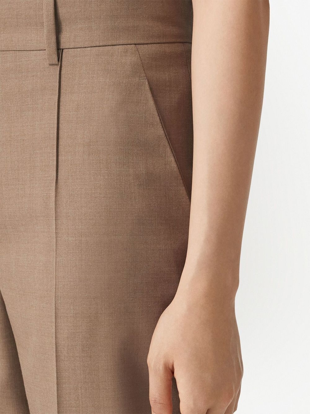 wide-leg wool trousers - 5