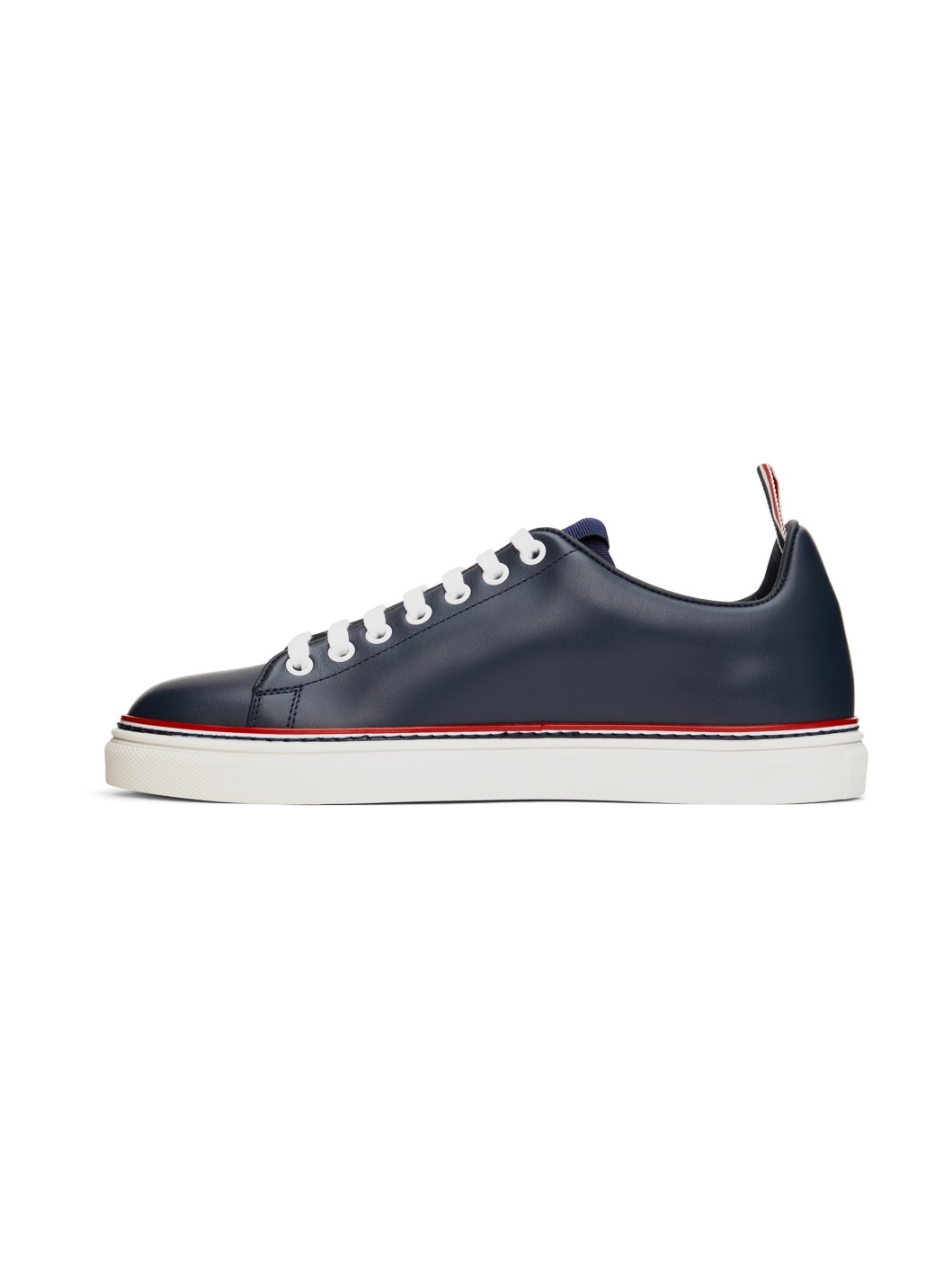 Navy Calfskin Tennis Sneakers - 3