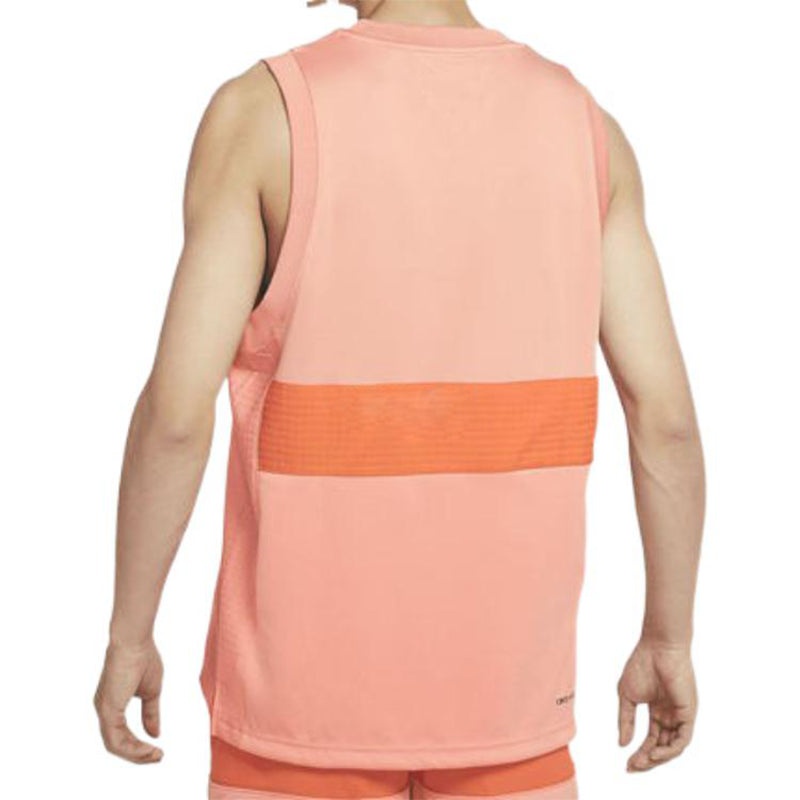 Men's Air Jordan Colorblock Logo Round Neck Sleeveless Vest Orange CZ4742-808 - 4