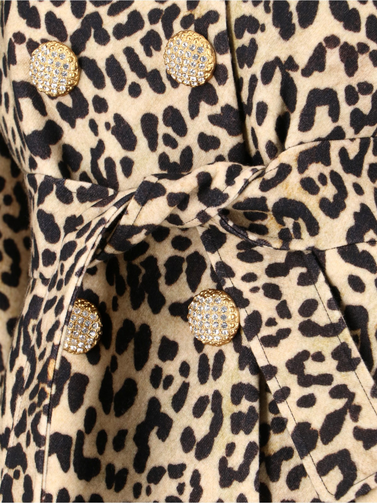 ANIMALIER DOUBLE-BREASTED COAT - 3