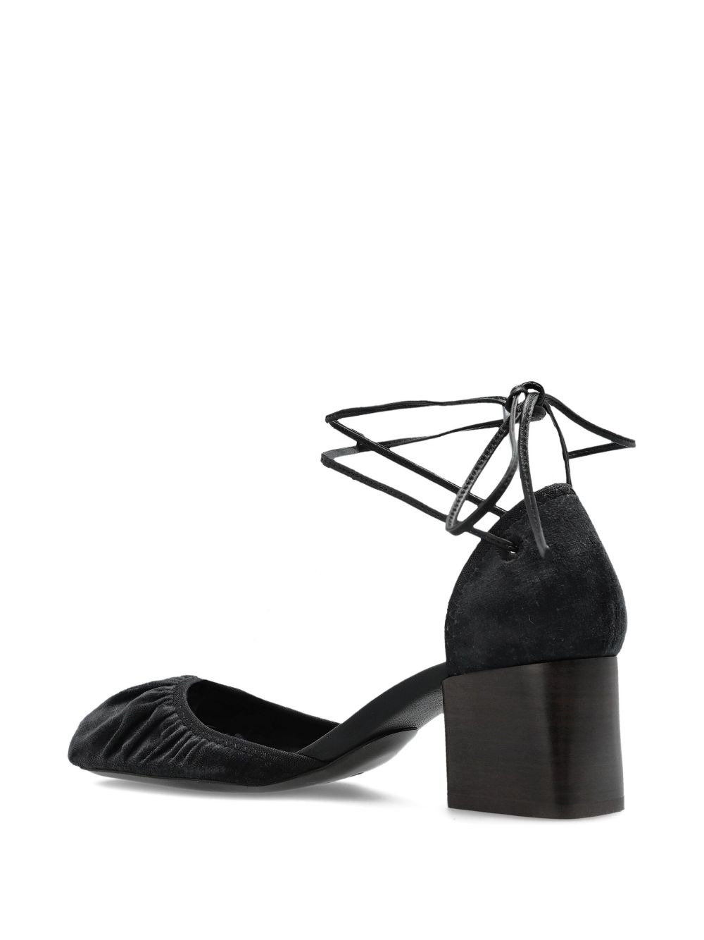 60mm lace-up gathered pumps - 4