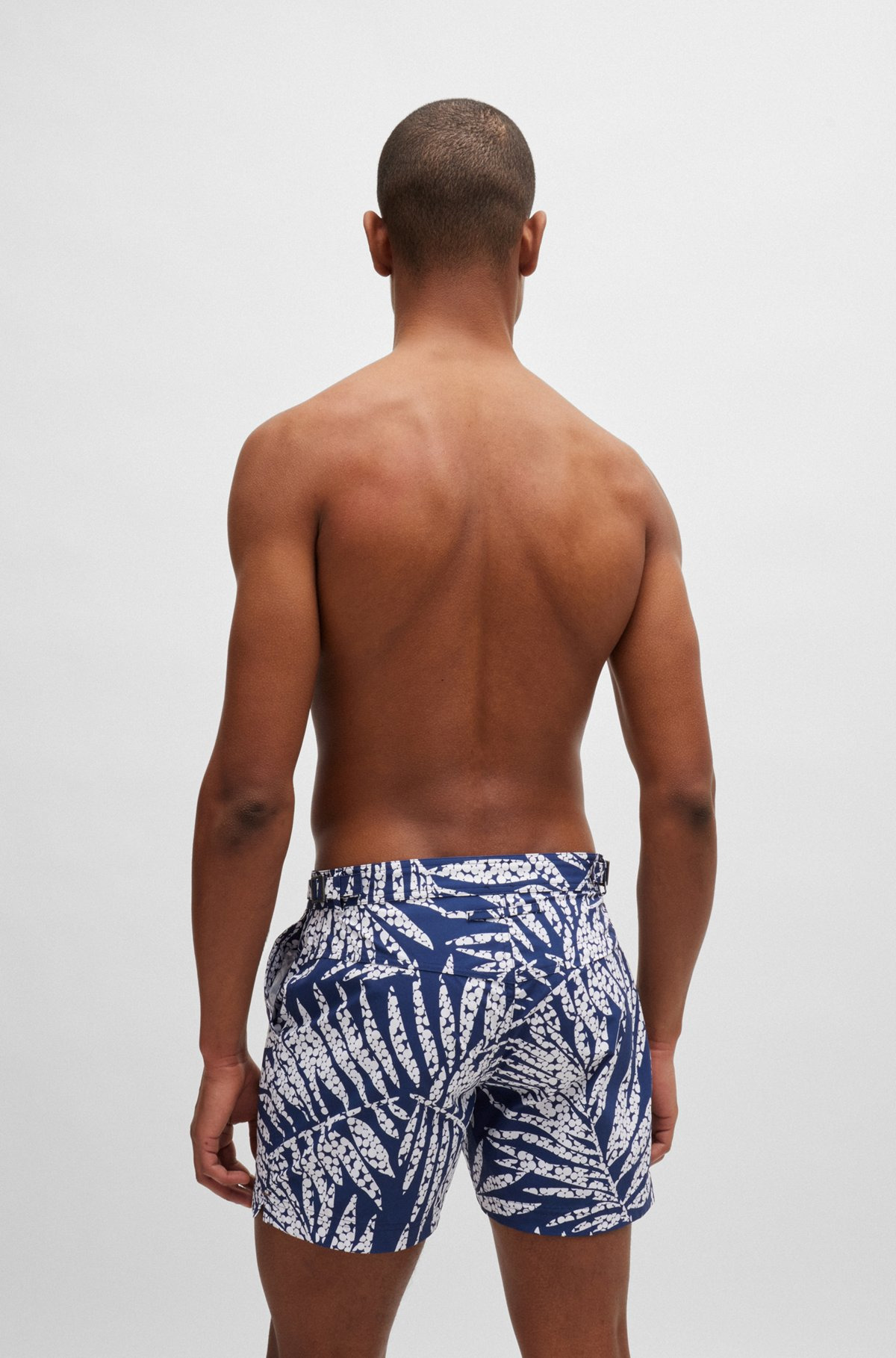 FULLY LINED SWIM SHORTS IN QUICK-DRYING PRINTED FABRIC - 4