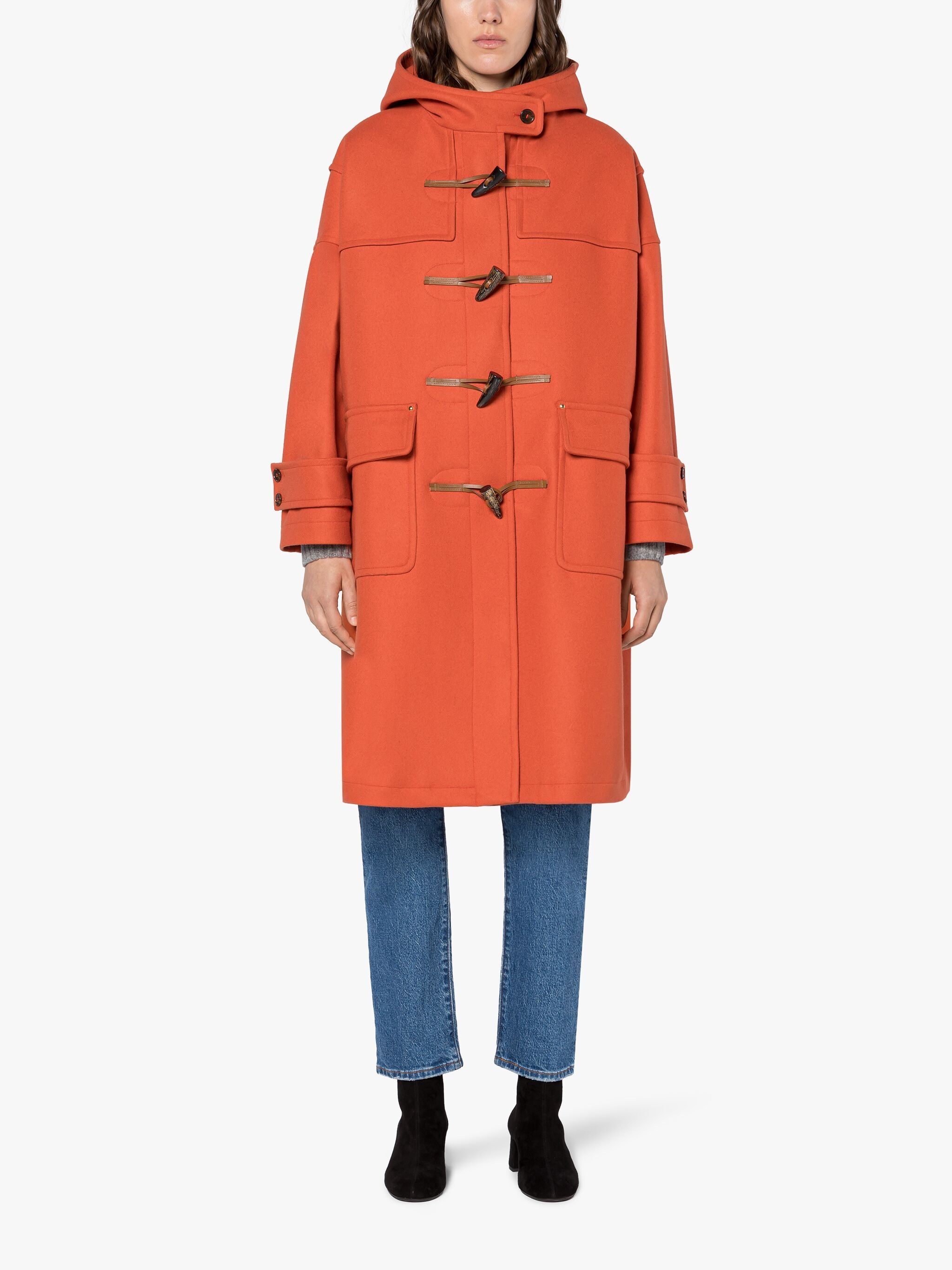 HUMBIE JAFFA WOOL DUFFLE COAT - 3