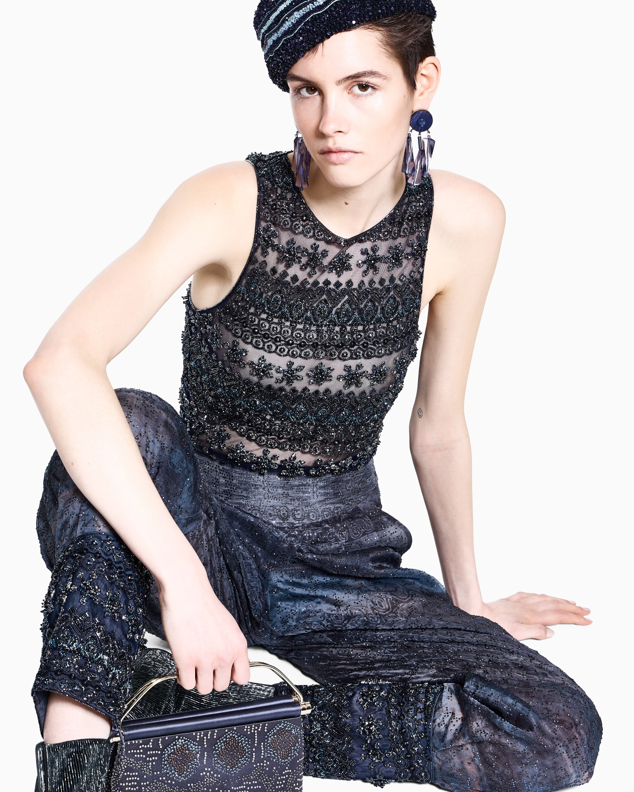 EMBROIDERED TULLE BODYSUIT - 6