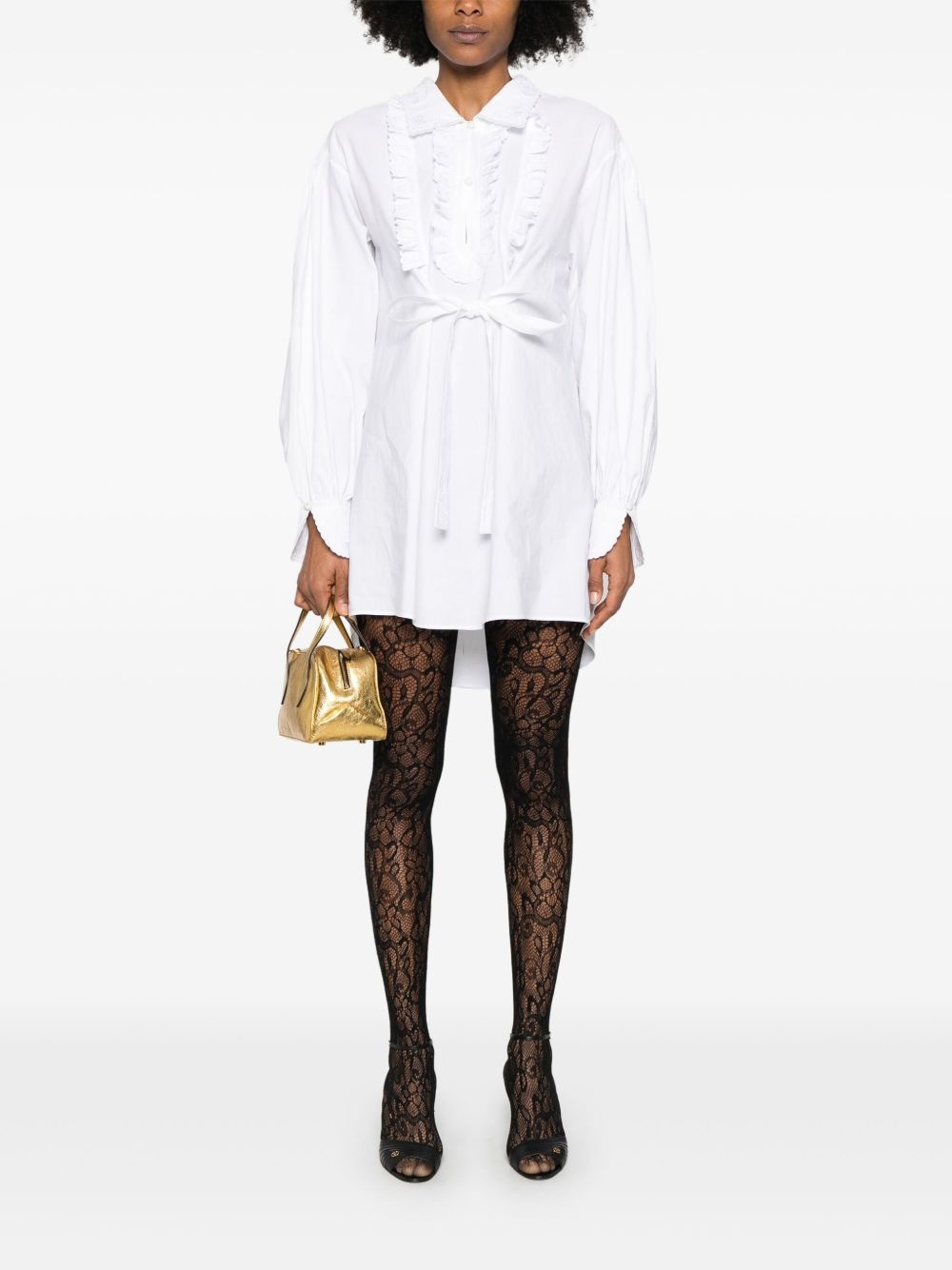 ruffle-detail mini dress - 2