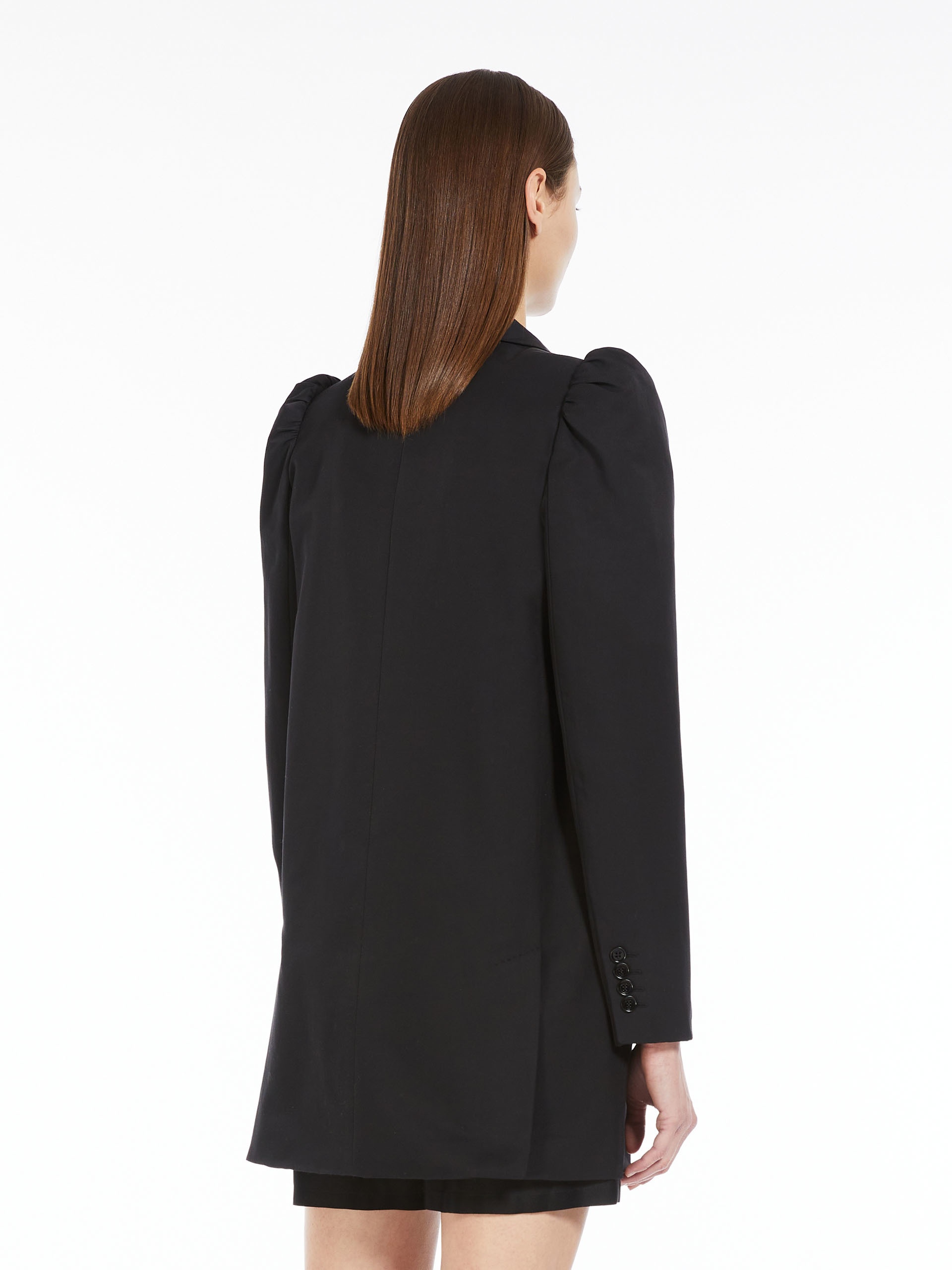 WILLY Straight blazer in mid-sheen satin - 4