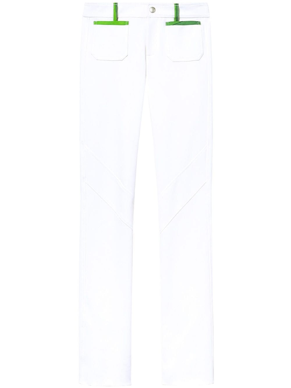 patch-pocket straight-leg trousers - 1