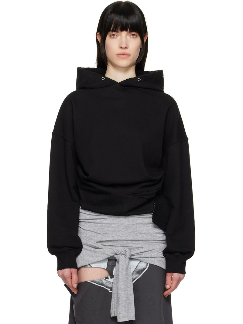 Black Deconstructed Hoodie 1
