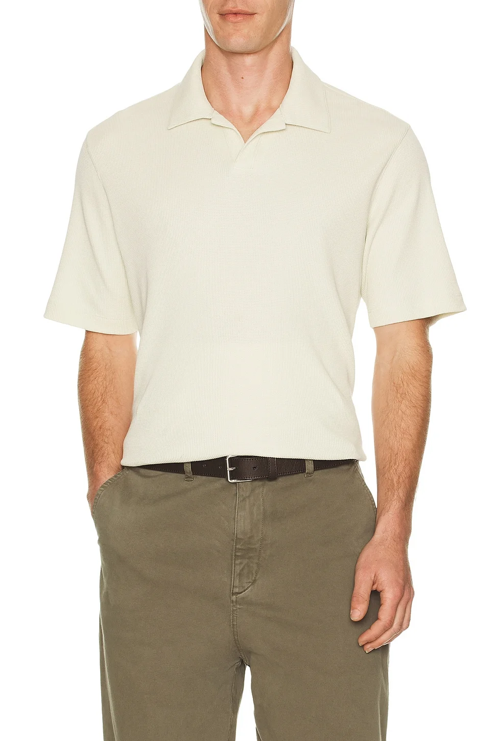 Soft Waffle Short Sleeve Polo - 1