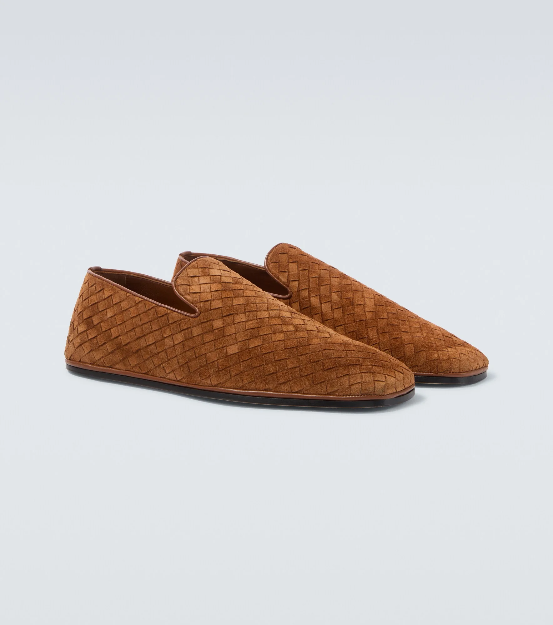 Palazzo Intrecciato suede loafers - 1