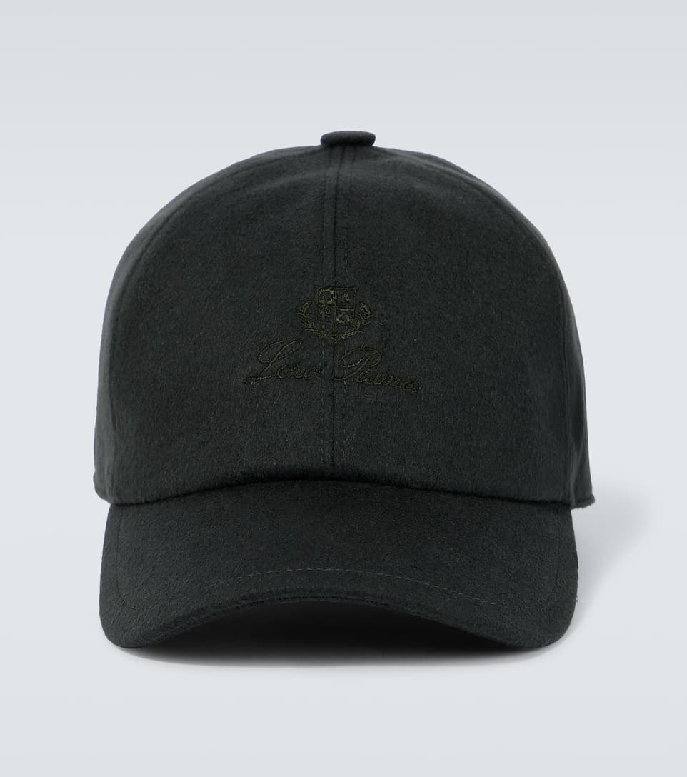 Logo cashmere baseball cap - 1