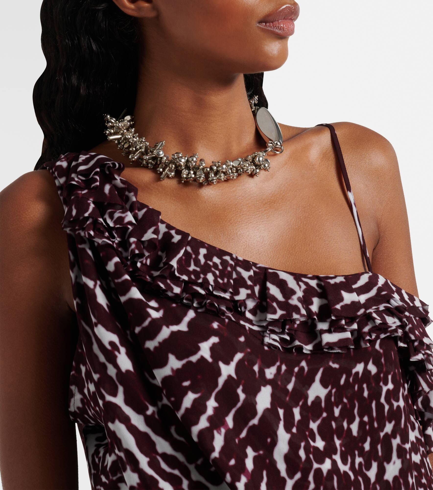 Printed ruffled top - 4