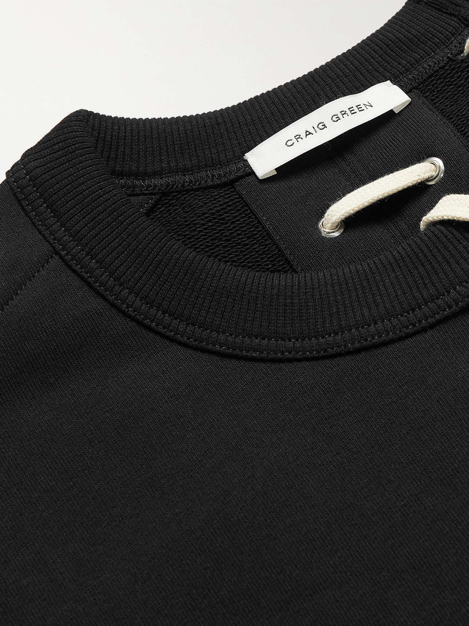 Slim-Fit Lace-Detailed Cotton-Jersey Sweatshirt - 5