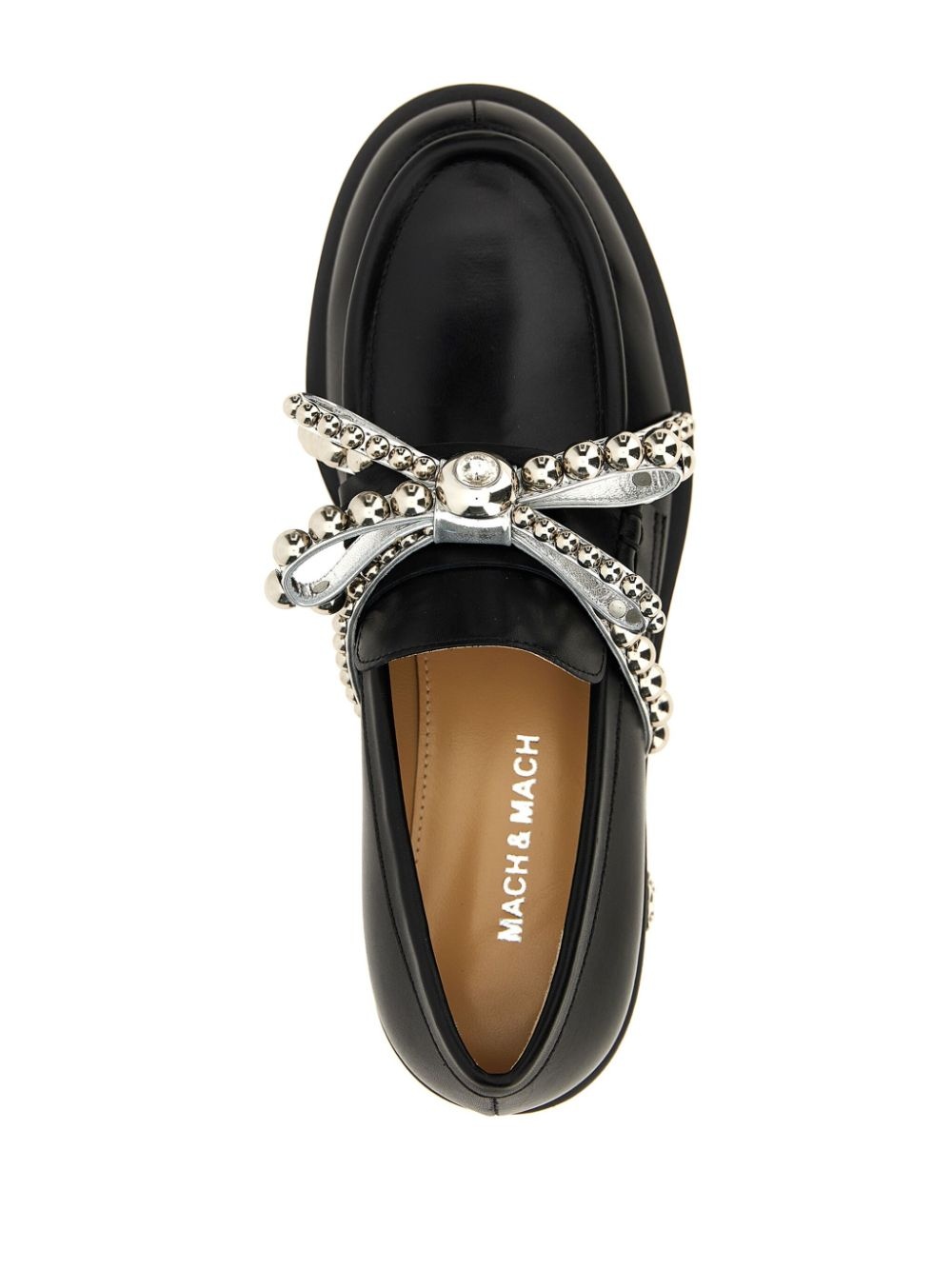 stud-embellished loafers - 4
