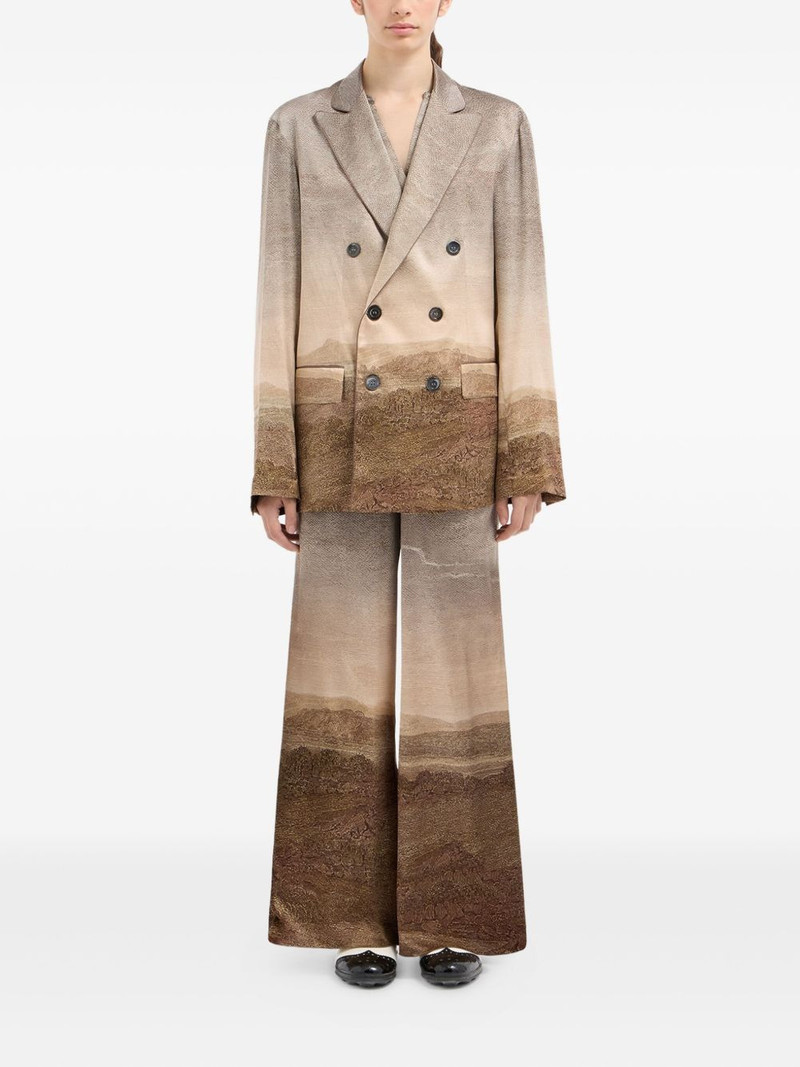 Pierre-Louis Mascia landscape-print double-breasted jacket outlook