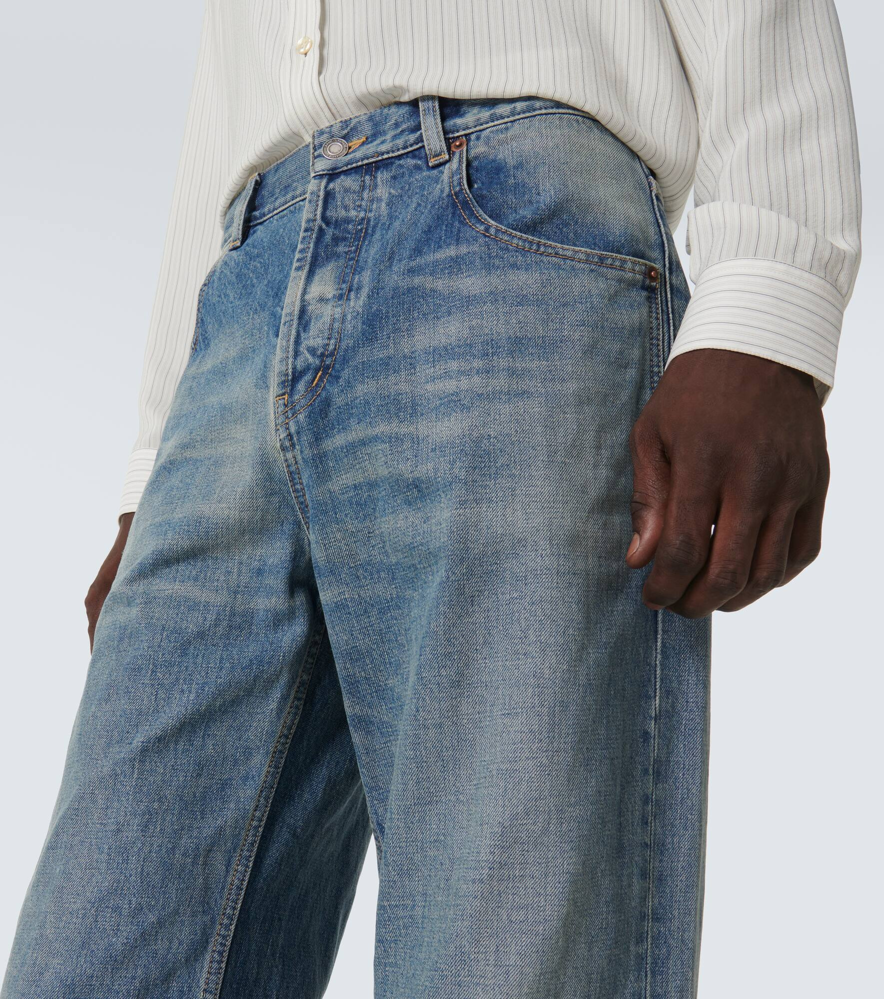 Mid-rise straight jeans - 5