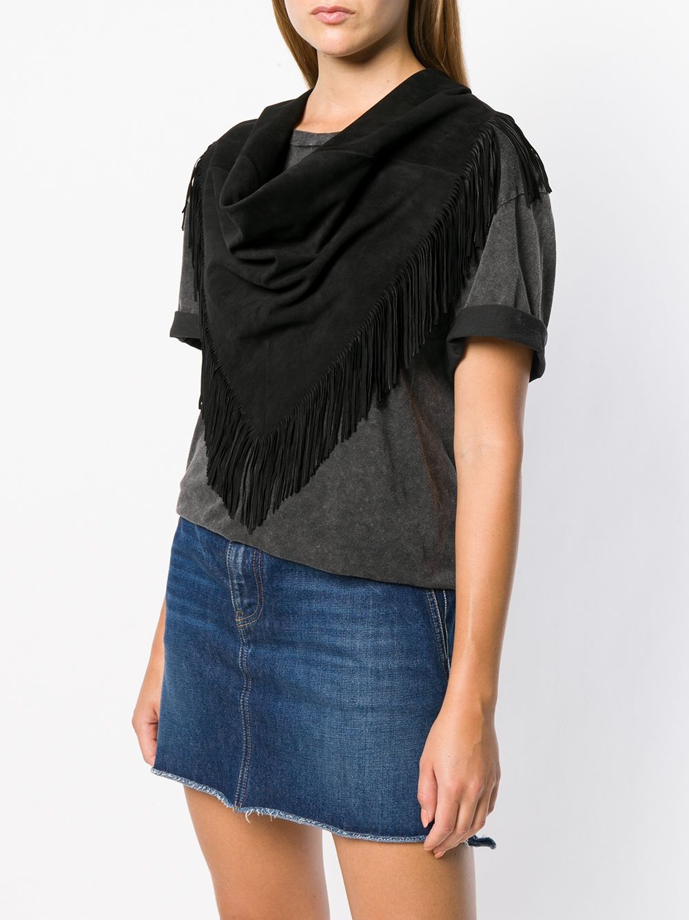 fringed triangle foulard  - 2