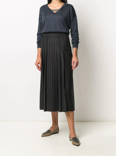 Brunello Cucinelli pleated high-waisted skirt outlook