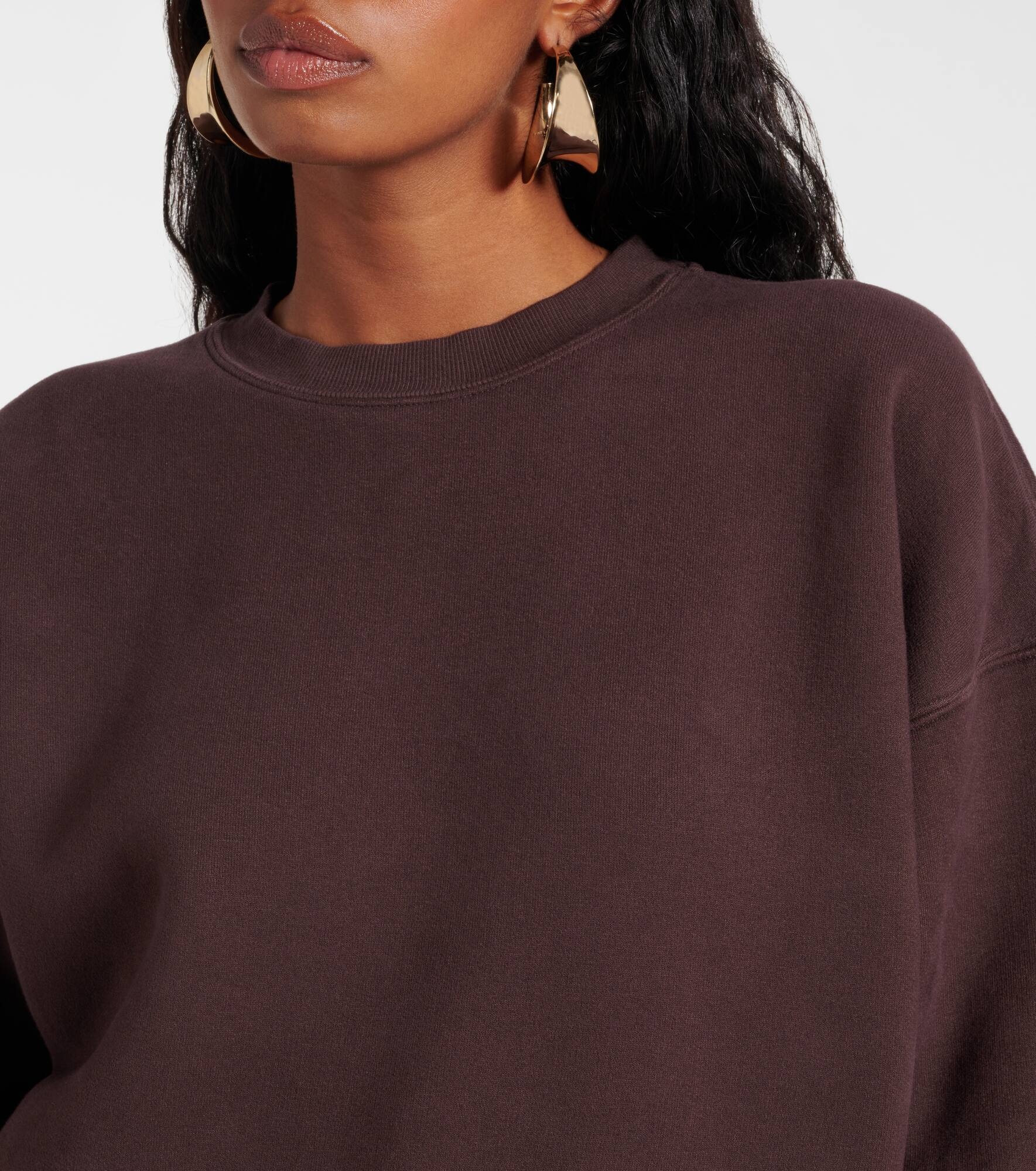 Logo embroidered cotton sweatshirt - 4