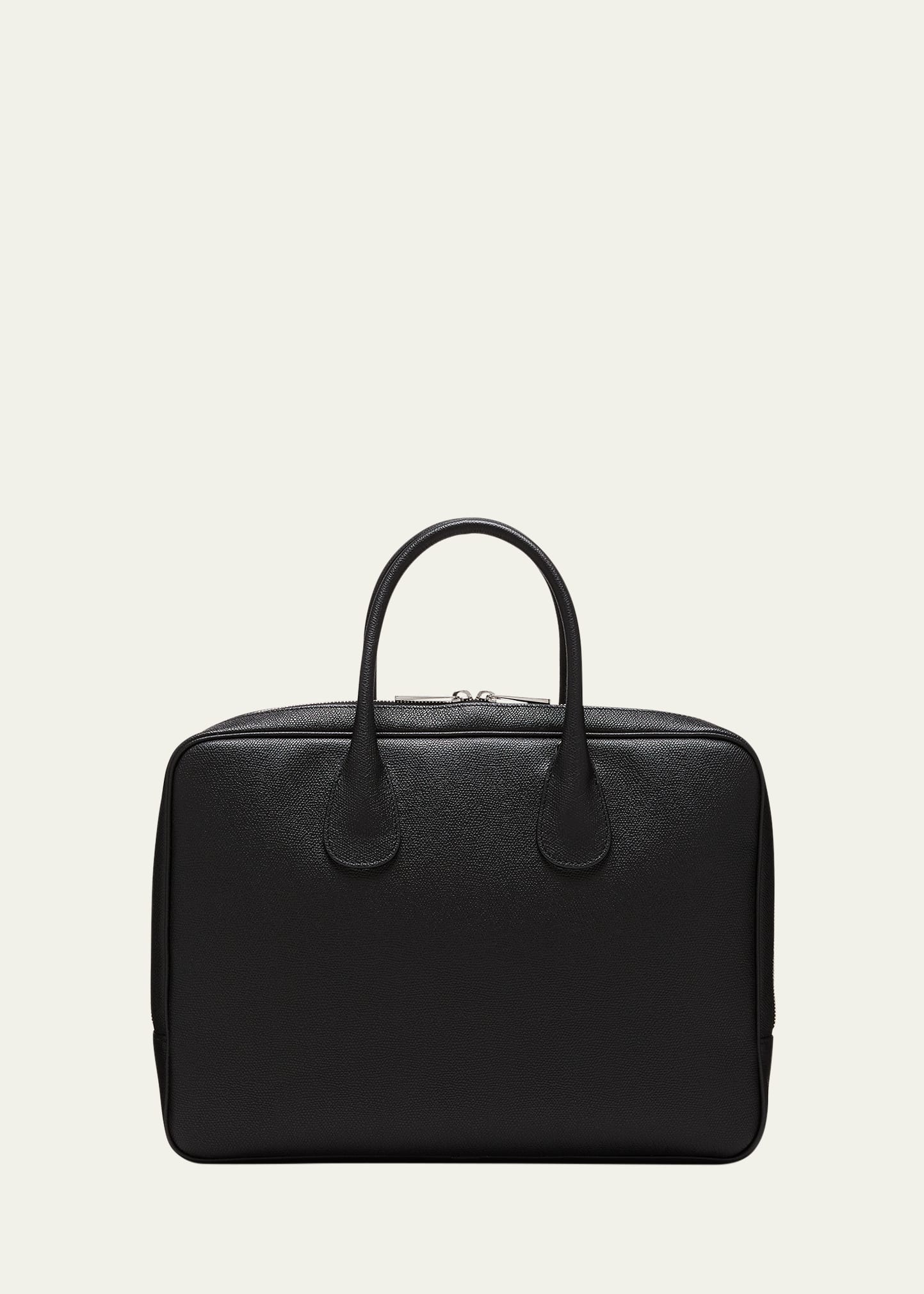 Men's MyLogo Leather Briefcase - 1