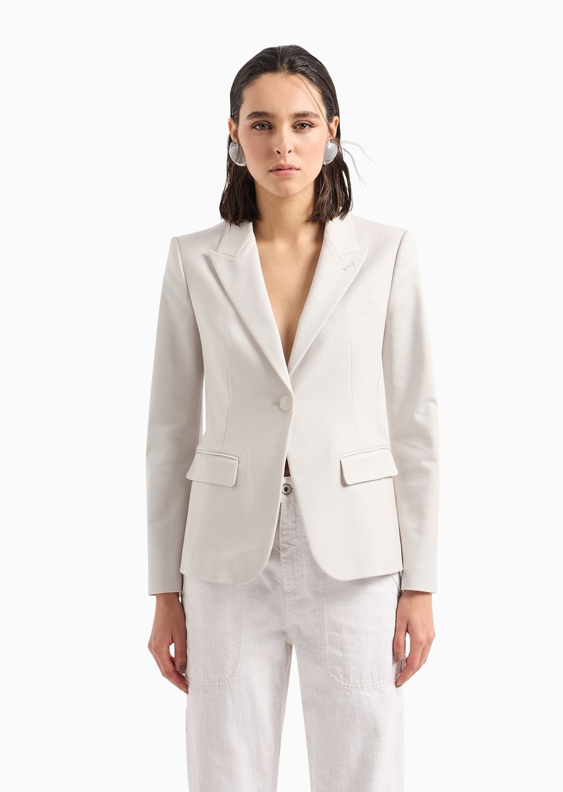 Cotton-blend single-breasted jacket 2