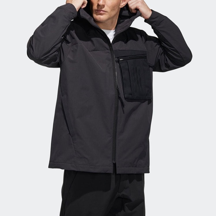 Men's adidas Sports Stylish Loose Jacket Black FM9393 - 6