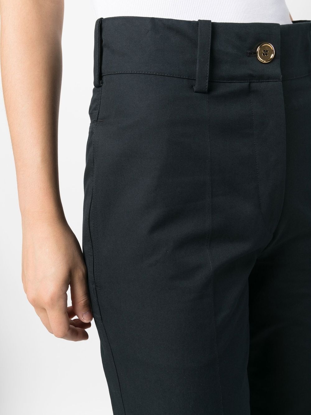 high-waisted flared trousers - 5