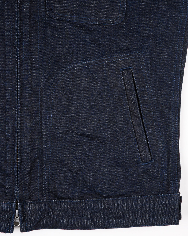 IHJ-122-IND 14OZ BROKEN TWILL SELVEDGE DENIM WORK JACKET - INDIGO 9