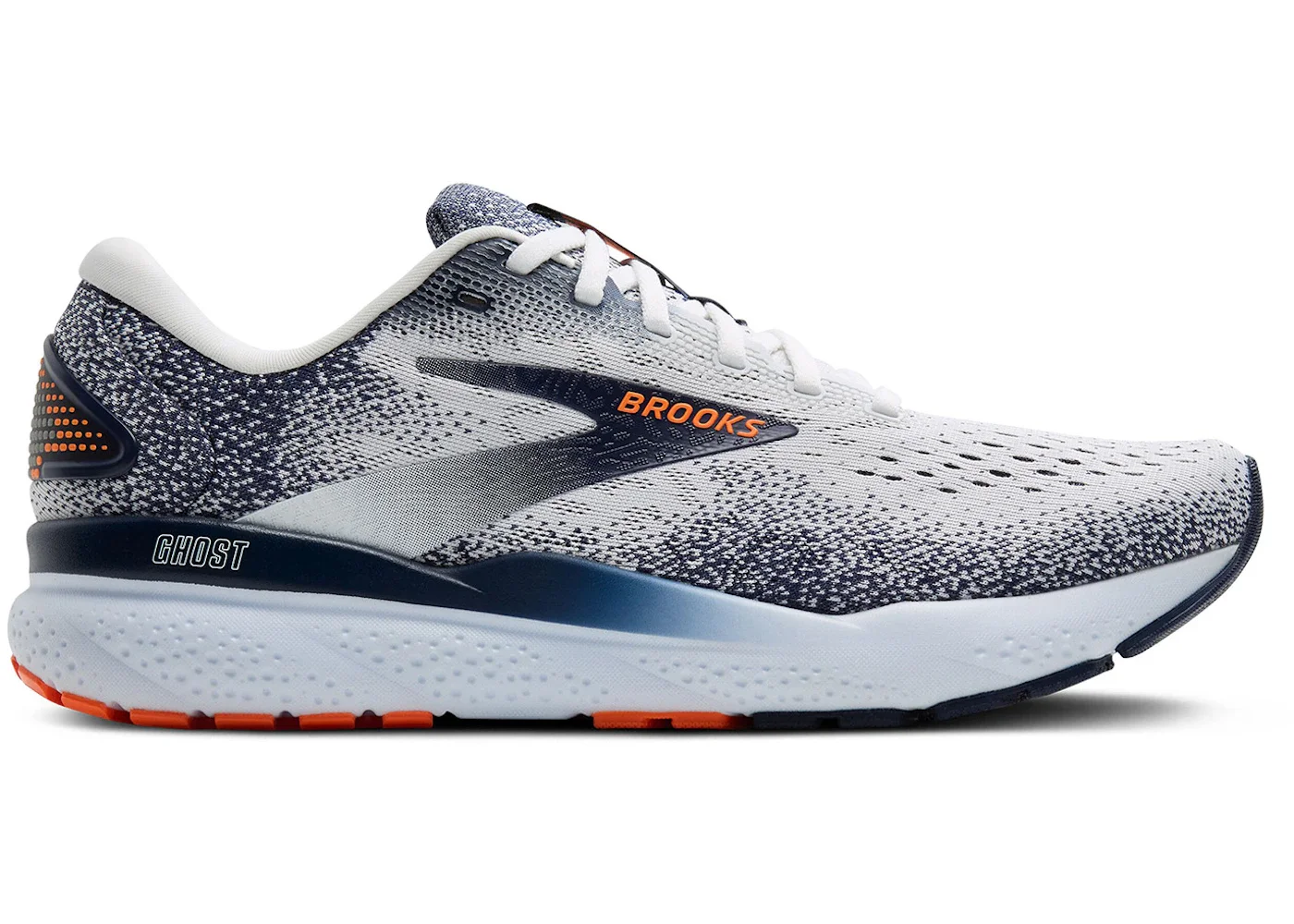 Brooks Ghost 16 White Peacoat Orange - 1