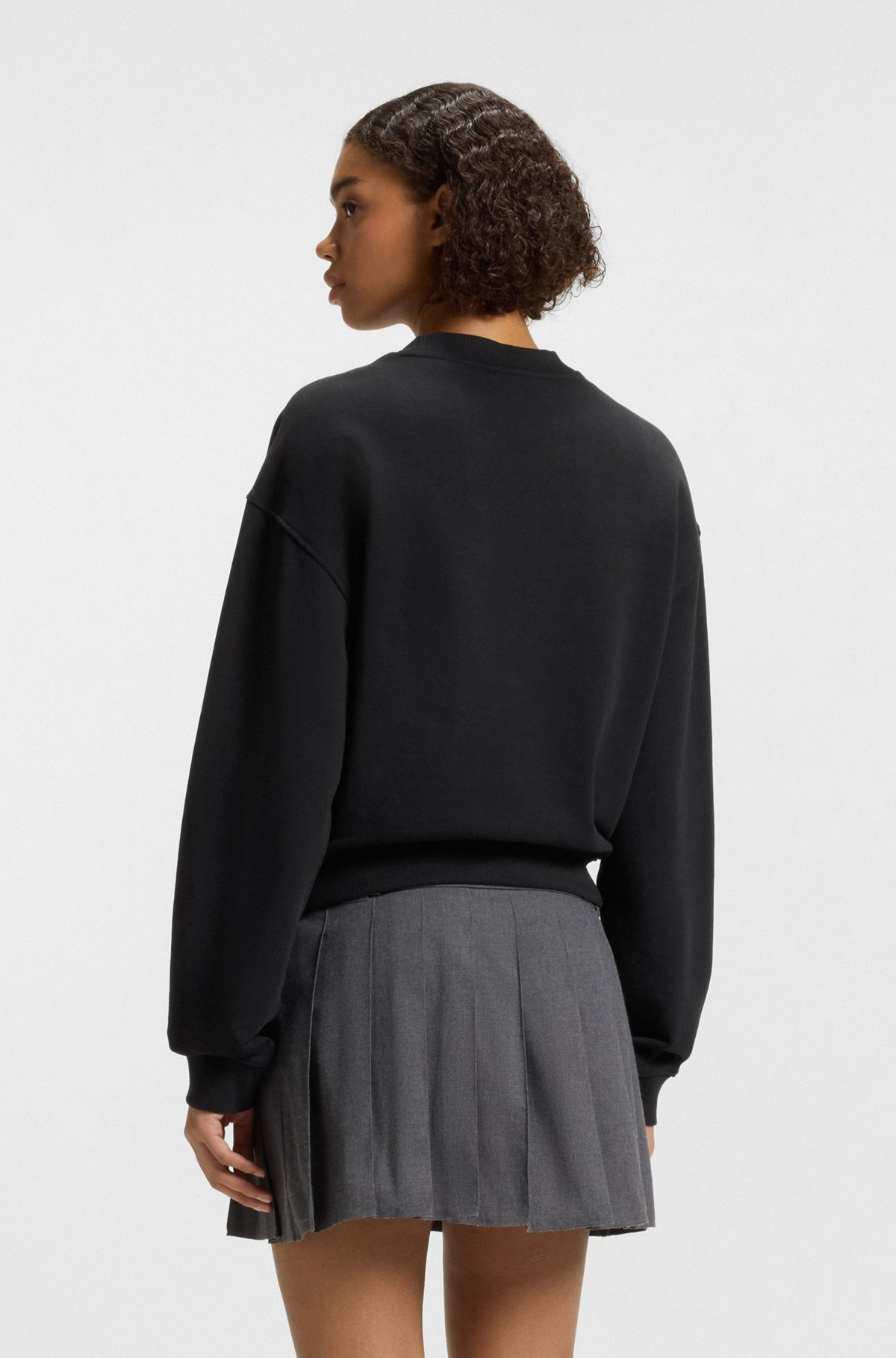 COTTON-TERRY SWEATSHIRT WITH LOGO BADGE - 4