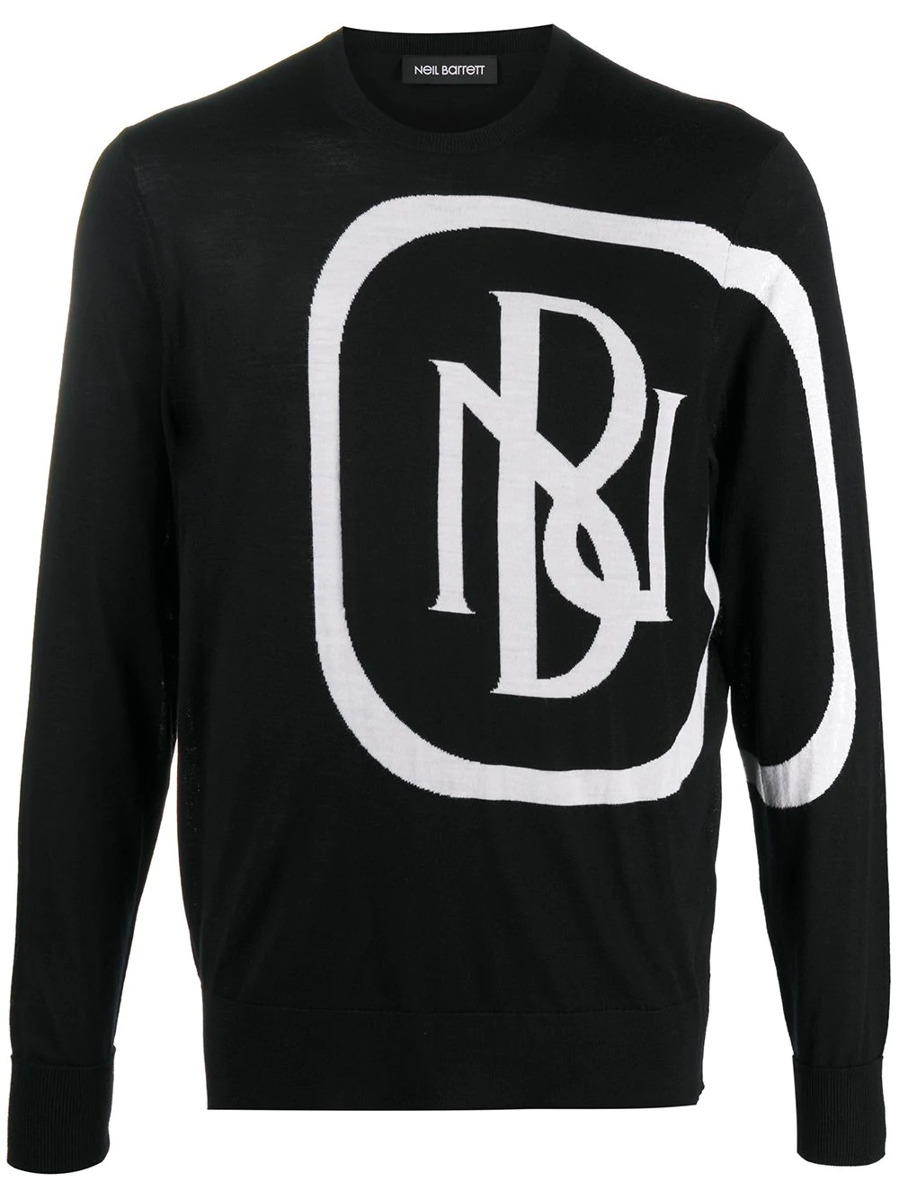 logo print long-sleeve sweatshirt - 1