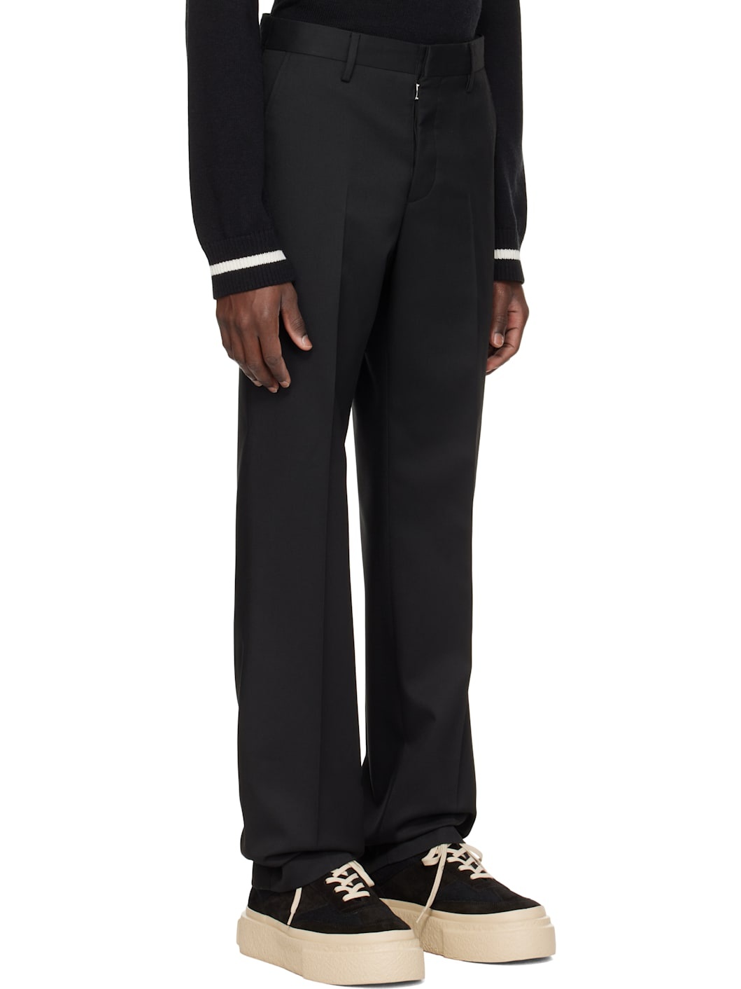 Black Creased Trousers - 2