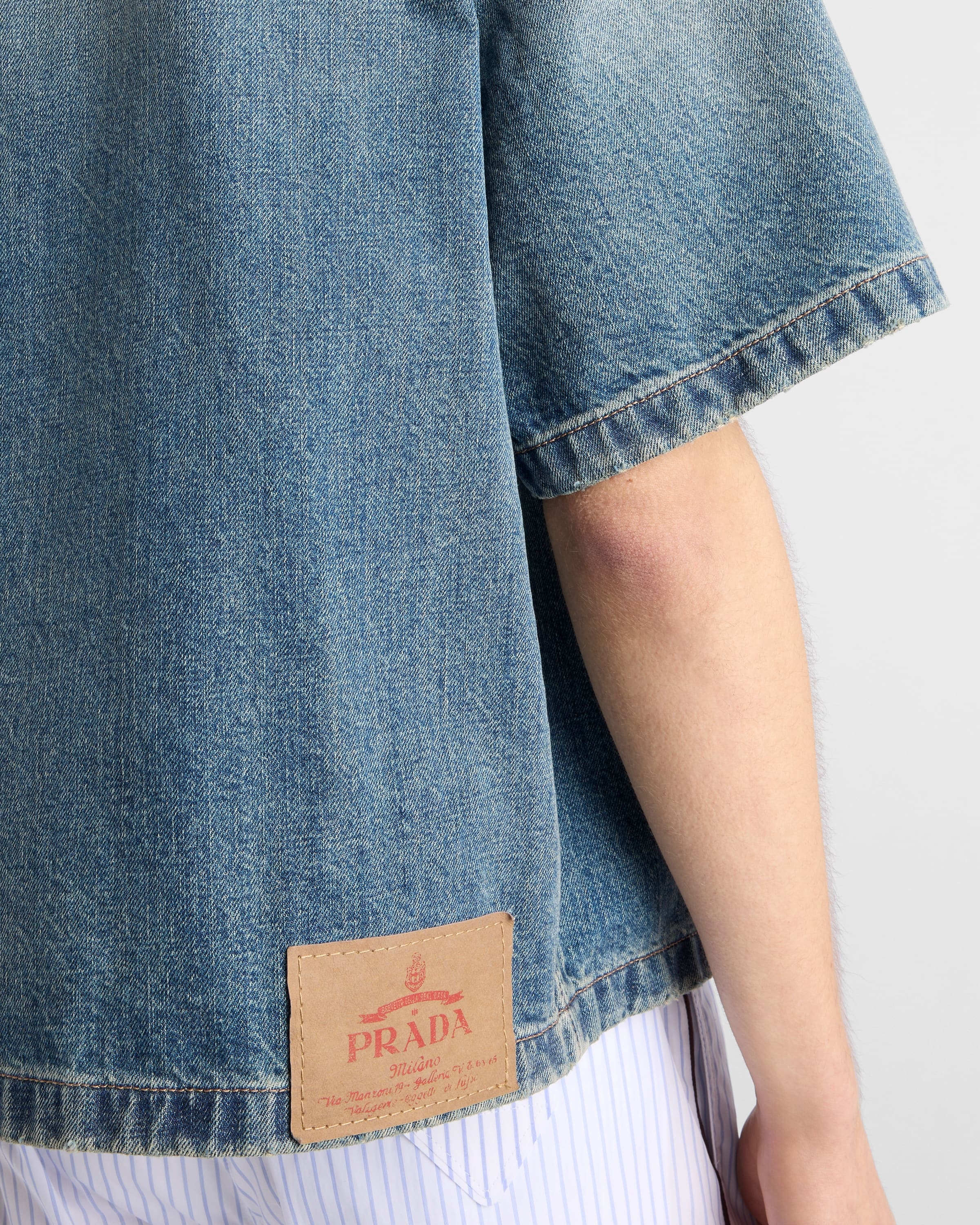 Denim bowling shirt - 4
