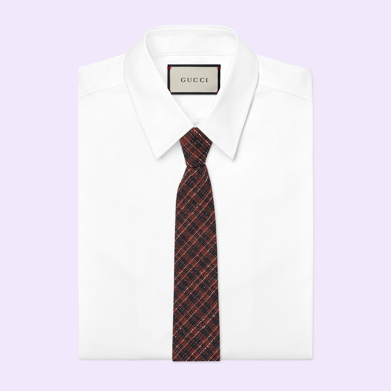 GUCCI Wool silk jacquard tie outlook