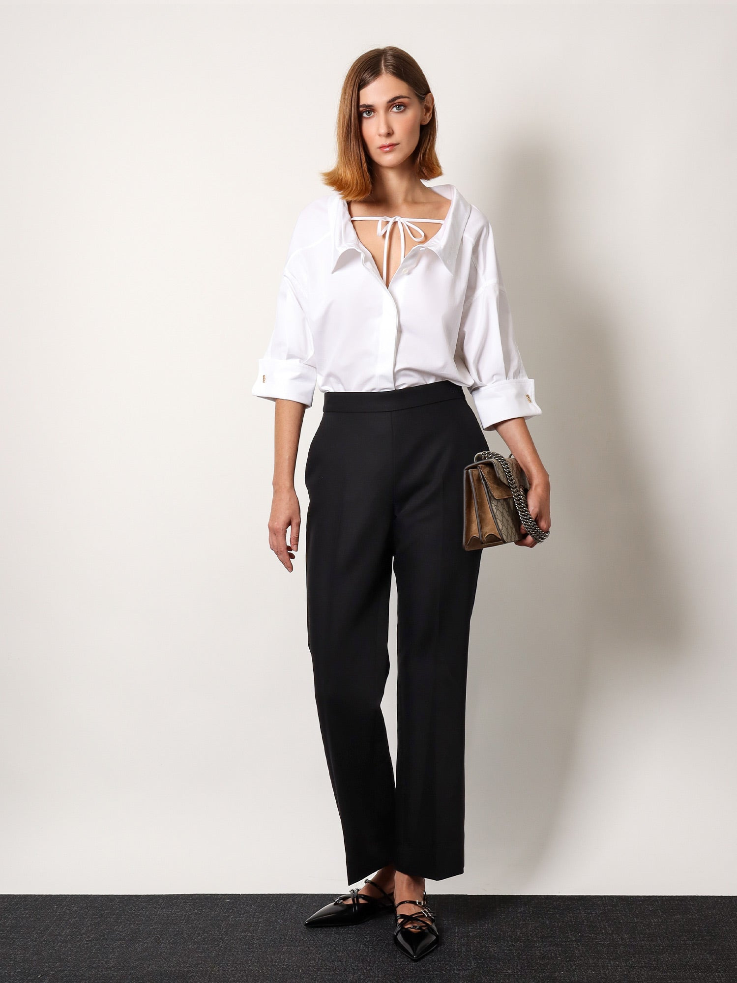 Wool And Mohair Trouser With Gucci Embroidery - 2