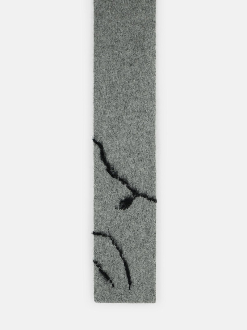 Dries Van Noten 'MOUTON' GREY ALPACA BLEND SCARF outlook