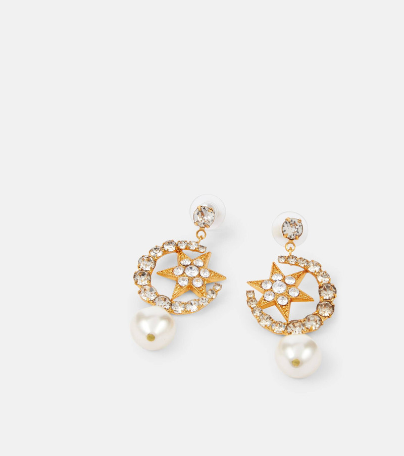 Kepler embellished gold-plated drop earrings 4